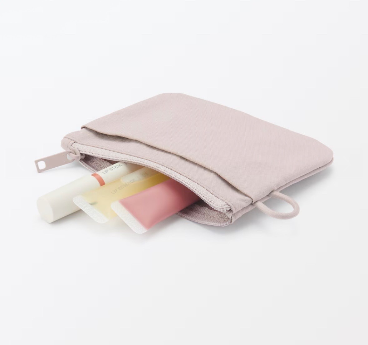 MUJI Japan flat pouch pink size 13.6×10