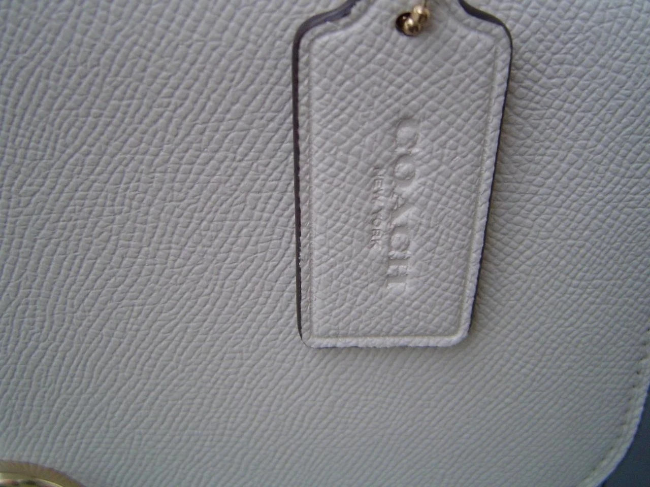 AUTHENTIC COACH CHALK CROSS GRAIN LEATHER TILLY TOP HANDLE SATCHEL