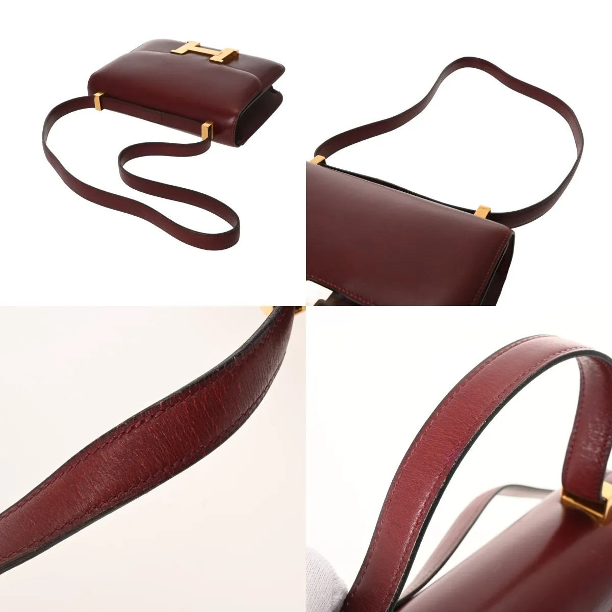 Hermes Constance 23 Shoulder Bag Box Calf Gold #WB645