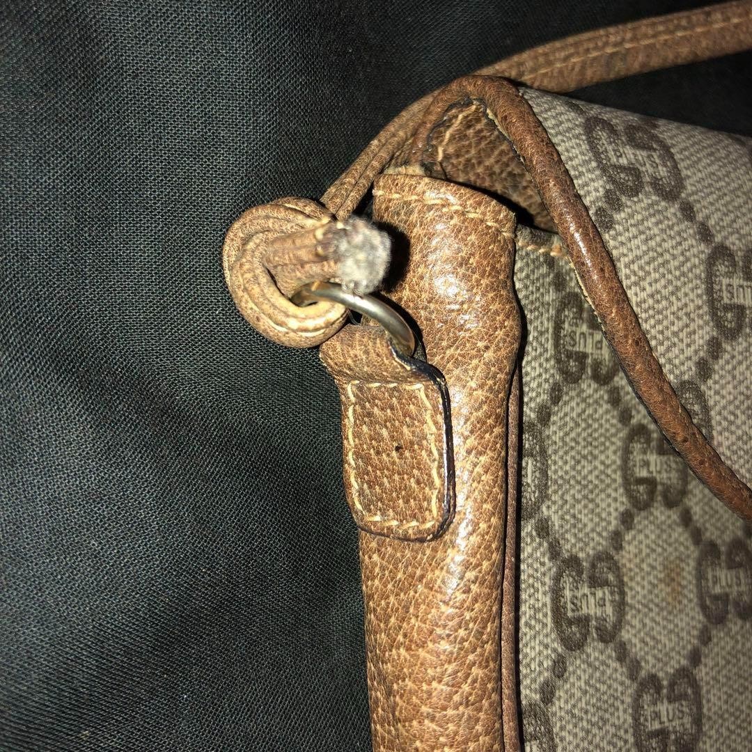 GUCCI GG Plus Mini Crossbody Bag Beige Women Auth 5.70 x 7.67inch