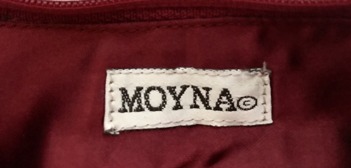Moyna Burgundy Paillette Sequin Evening Bag W/ Beaded Sides & Handle