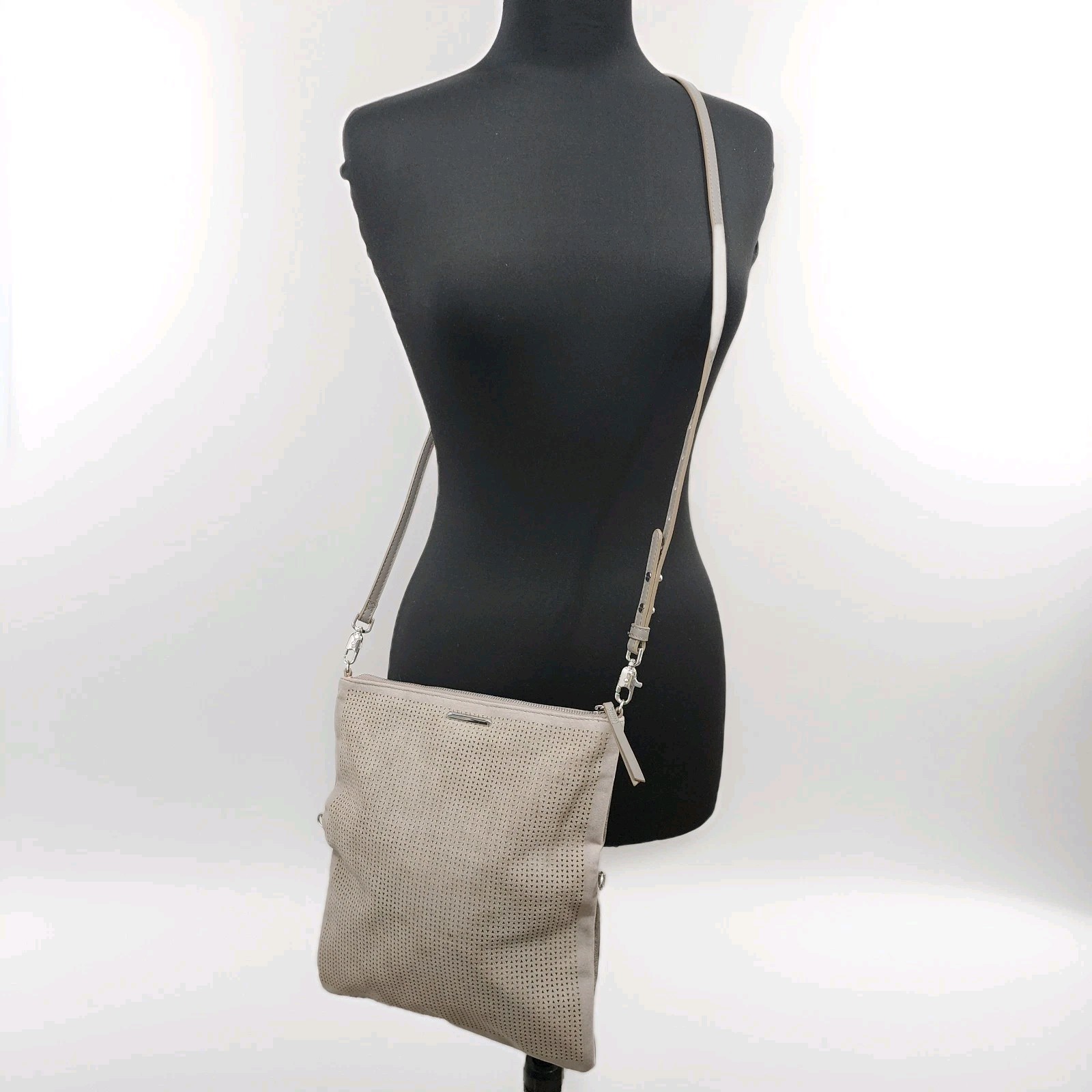 Stella & Dot Waverly 3-way Petite Crossbody Clutch in Slate Gray Vegan Leather
