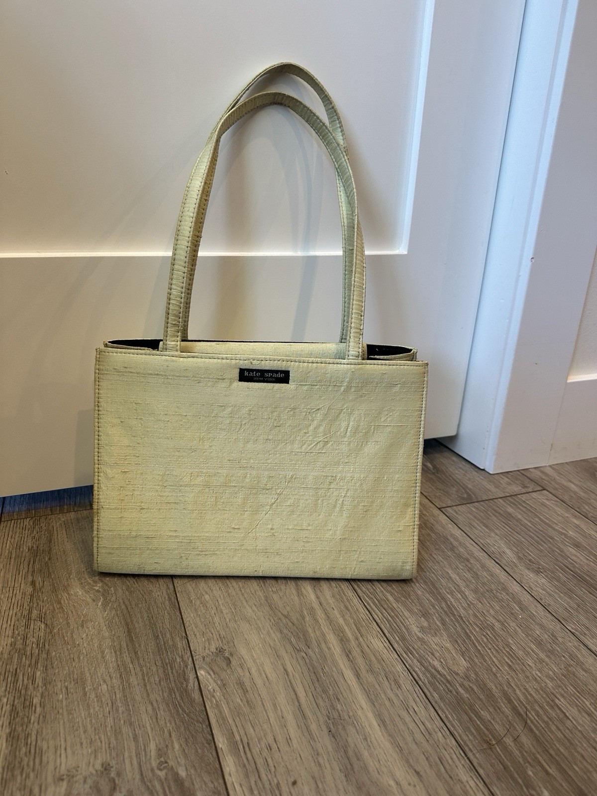 Kate Spade New York Structured Green Linen Bag 11×7.5”