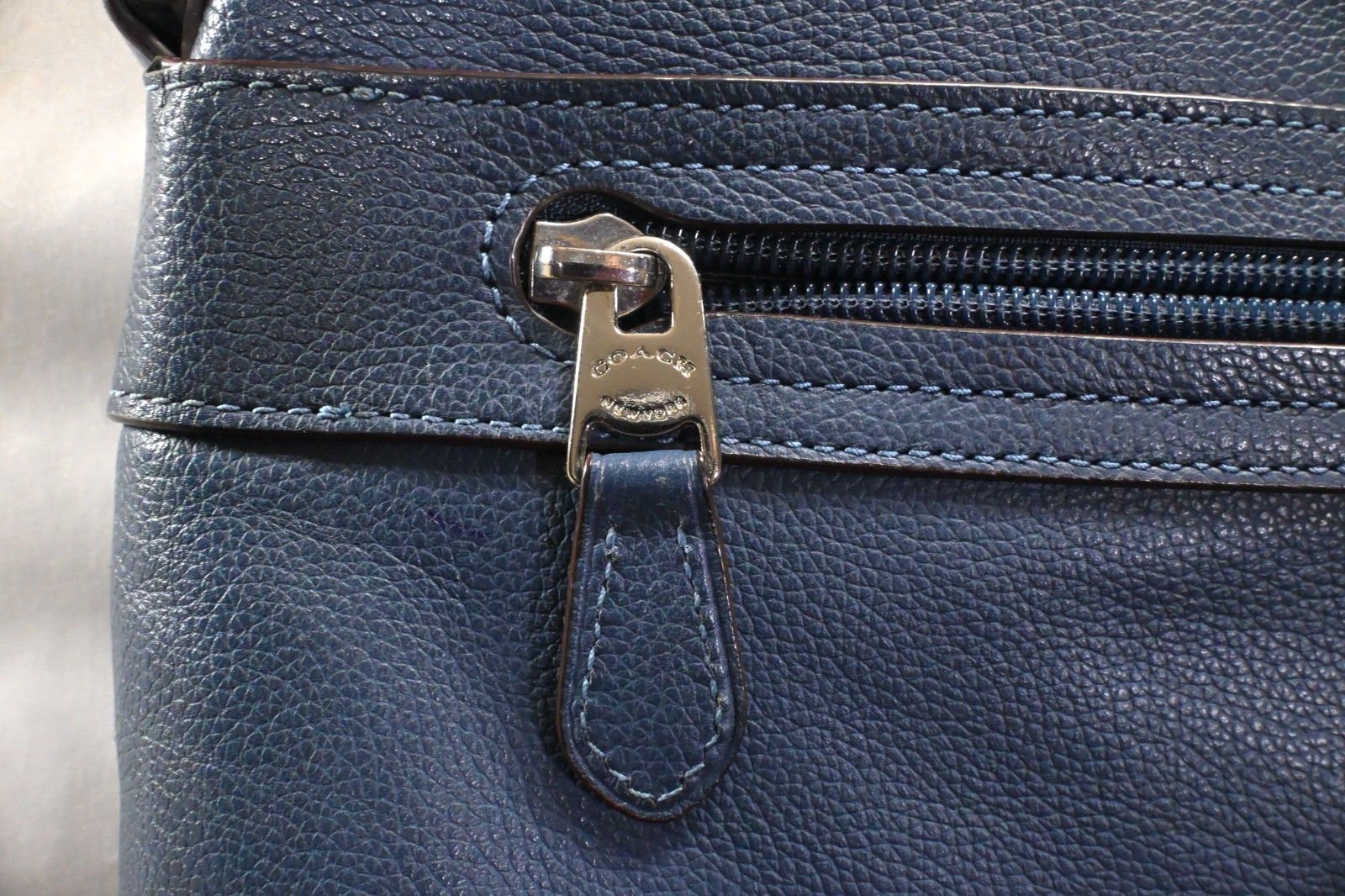 COACH Charles Unisex Blue leather Messenger Bag F72362