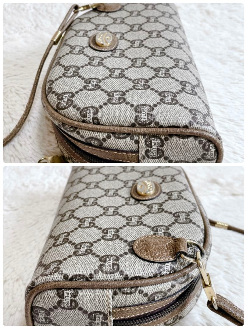GUCCI GG PVC Pochette Crossbody Bag Women Auth 4.33 x 7.48 x 4.33inch
