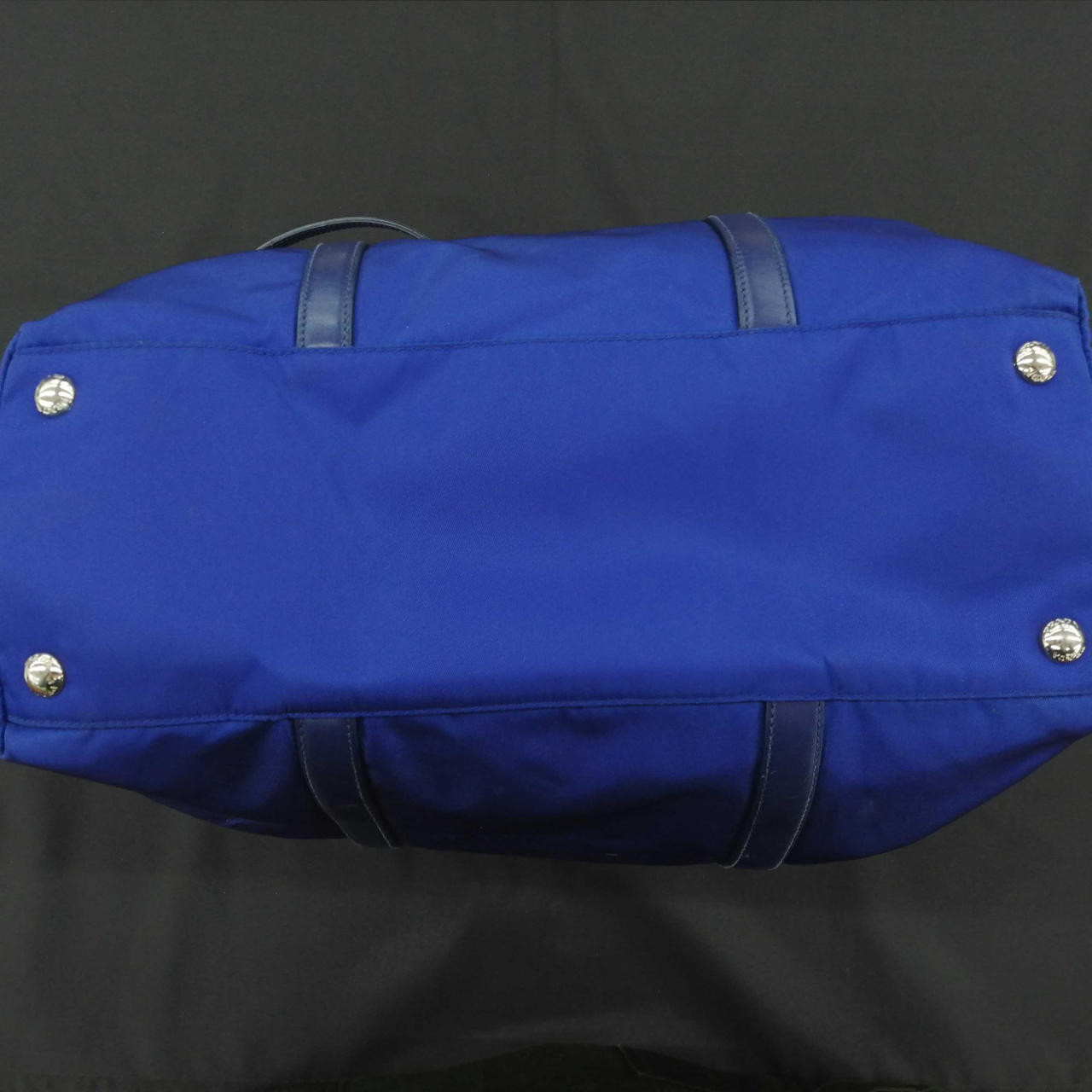 PRADA Blue Nylon 2Way Tote Shoulder Bag Large USED FS 34cm×31cm Used From Japan
