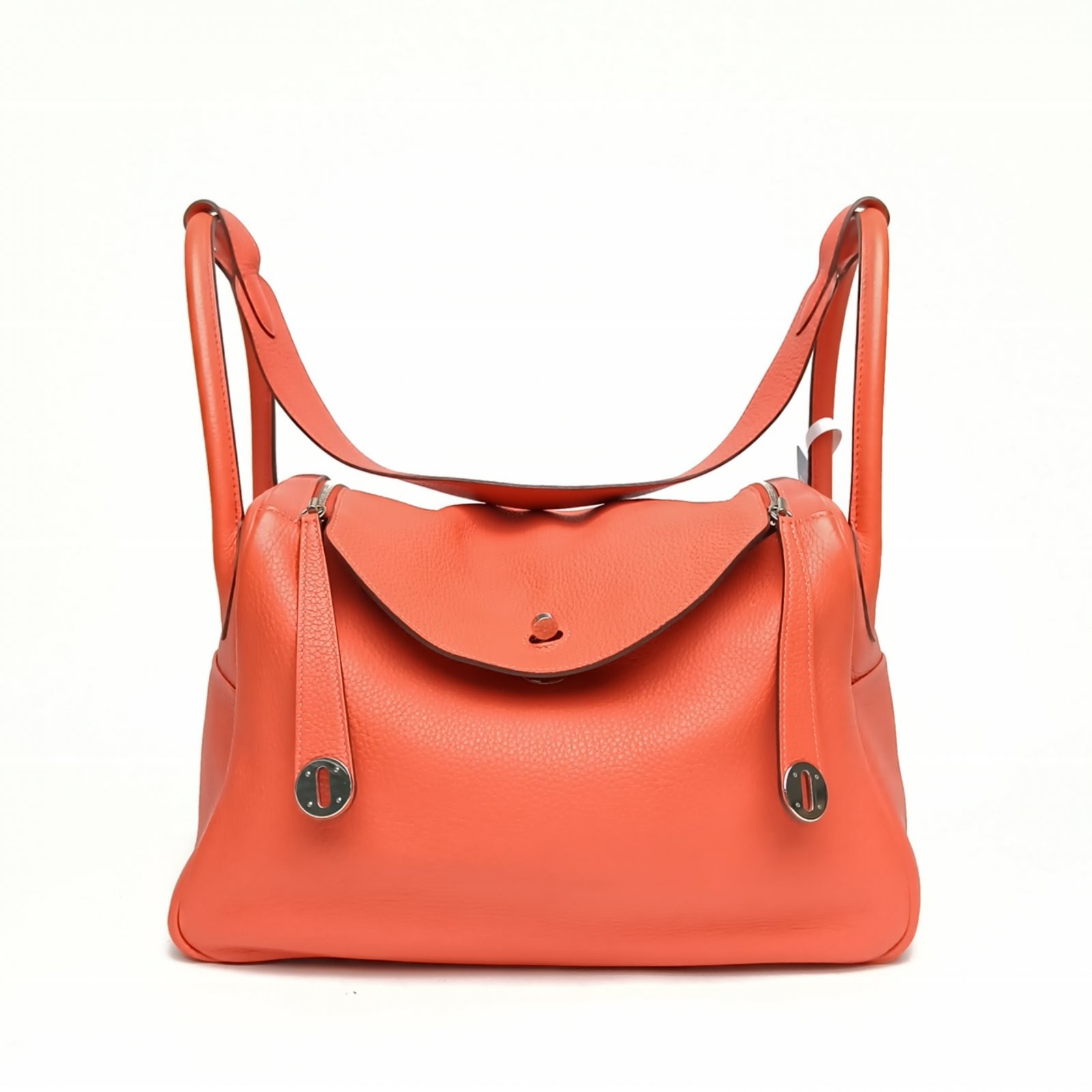 HERMES Lindy 34cm Rose Jaipur(T5) Clemence Leather 2014 Shoulder Bag