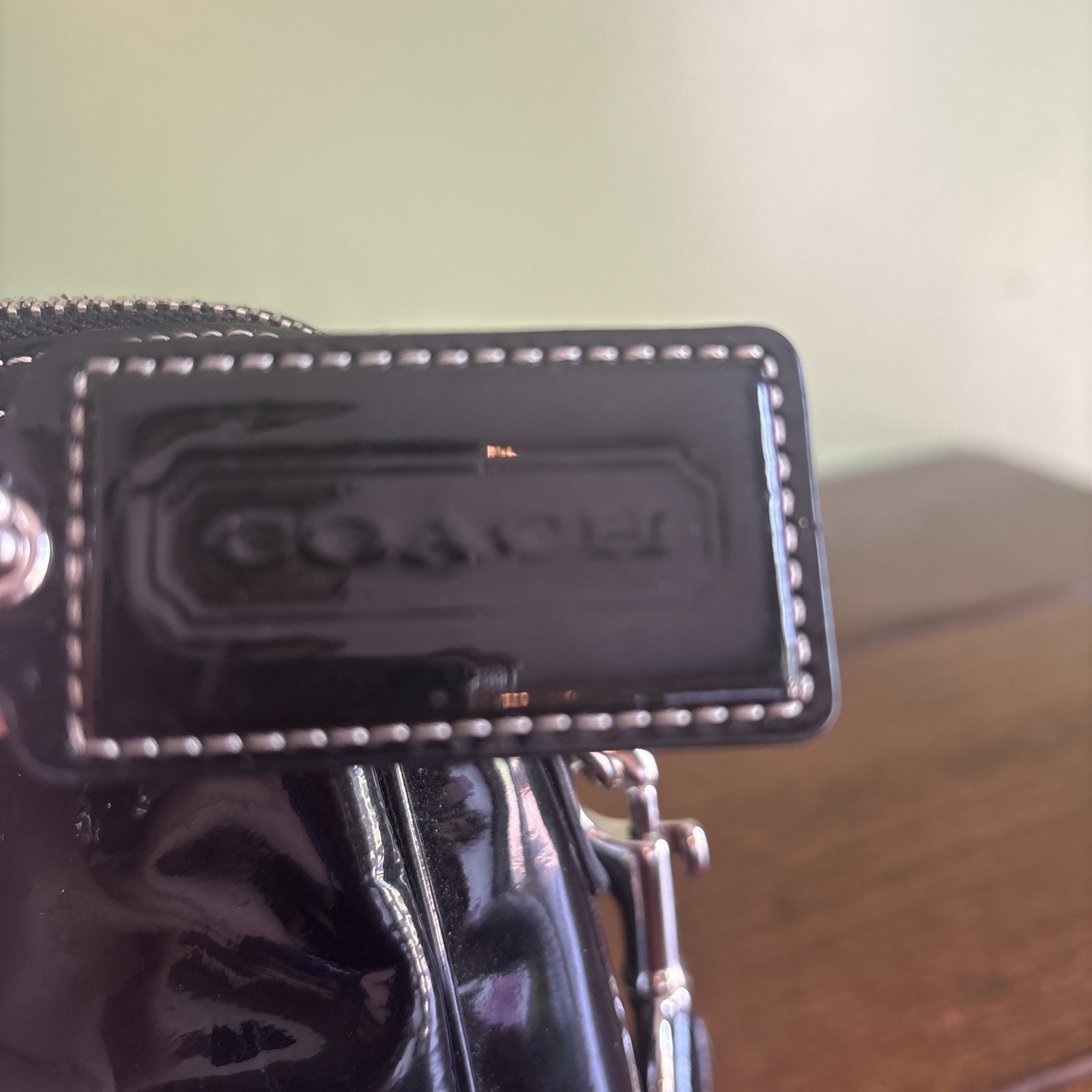 Coach Nancy Satchel In Black Patent Leather Shoulder Bag