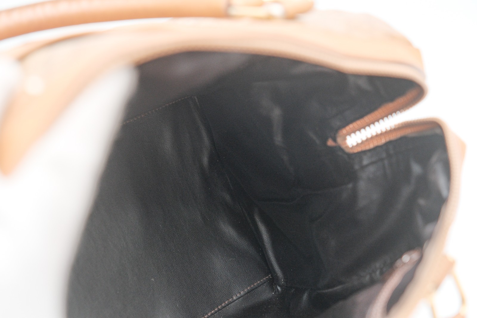 CELINE Mini Boston Hand bag Purse Macadam Beige