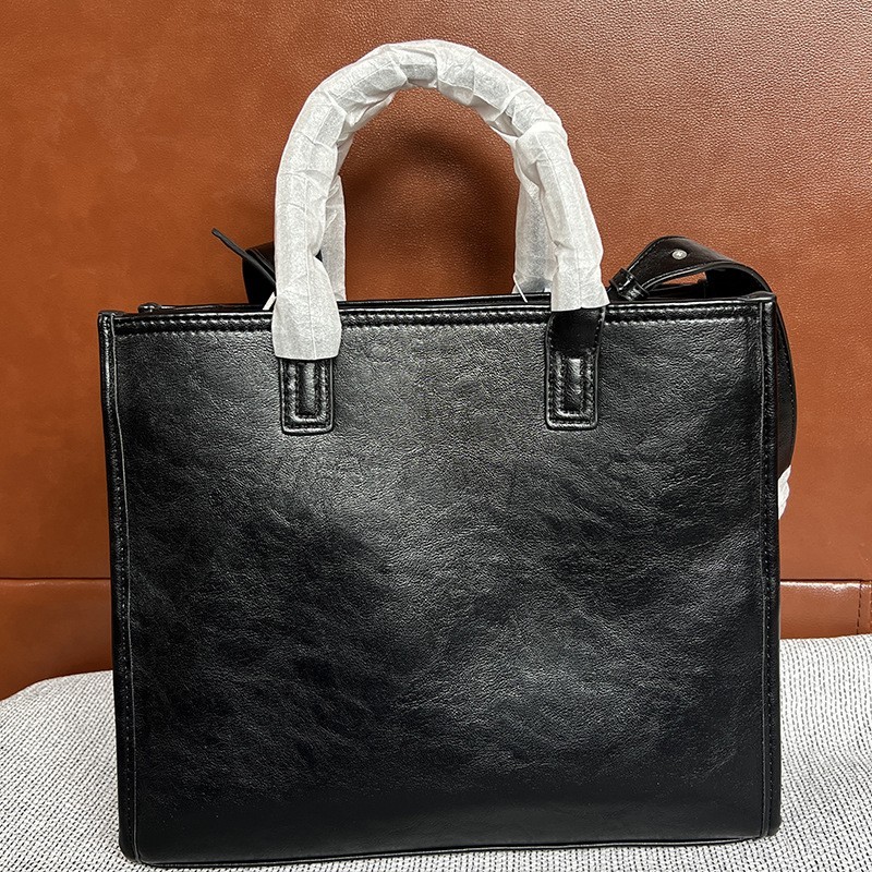 Zadig & Voltaire Rock Wing Black Leather Tote Handbag Embossed Wing 30x13x26cm