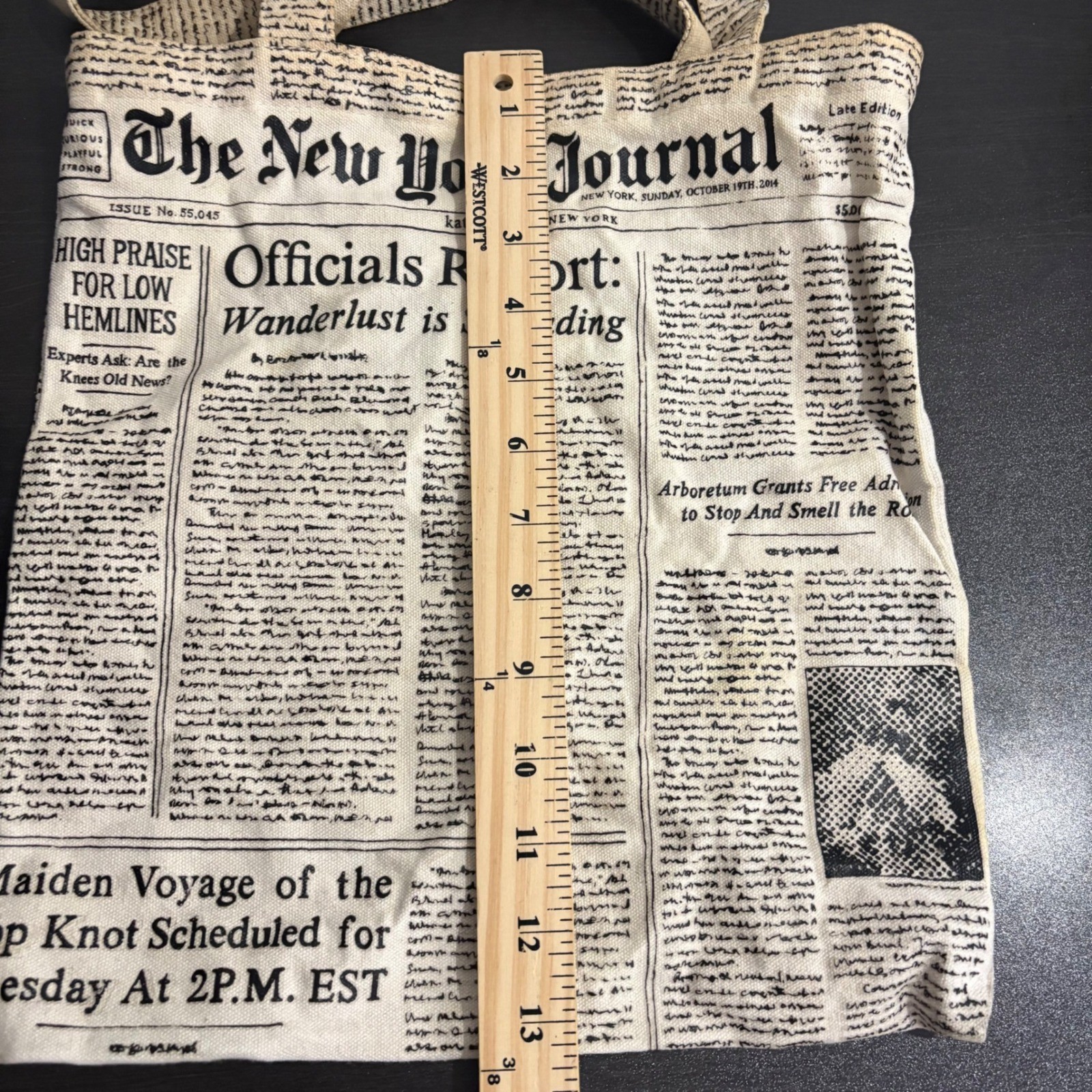 Kate Spade New York Journal Newspaper Print Tote Bag Shopper