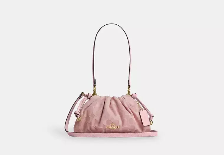 COACH Faye Shoulder Bag Signature Denim Light Pink CER68 IMNH1-New -1 day ship!!