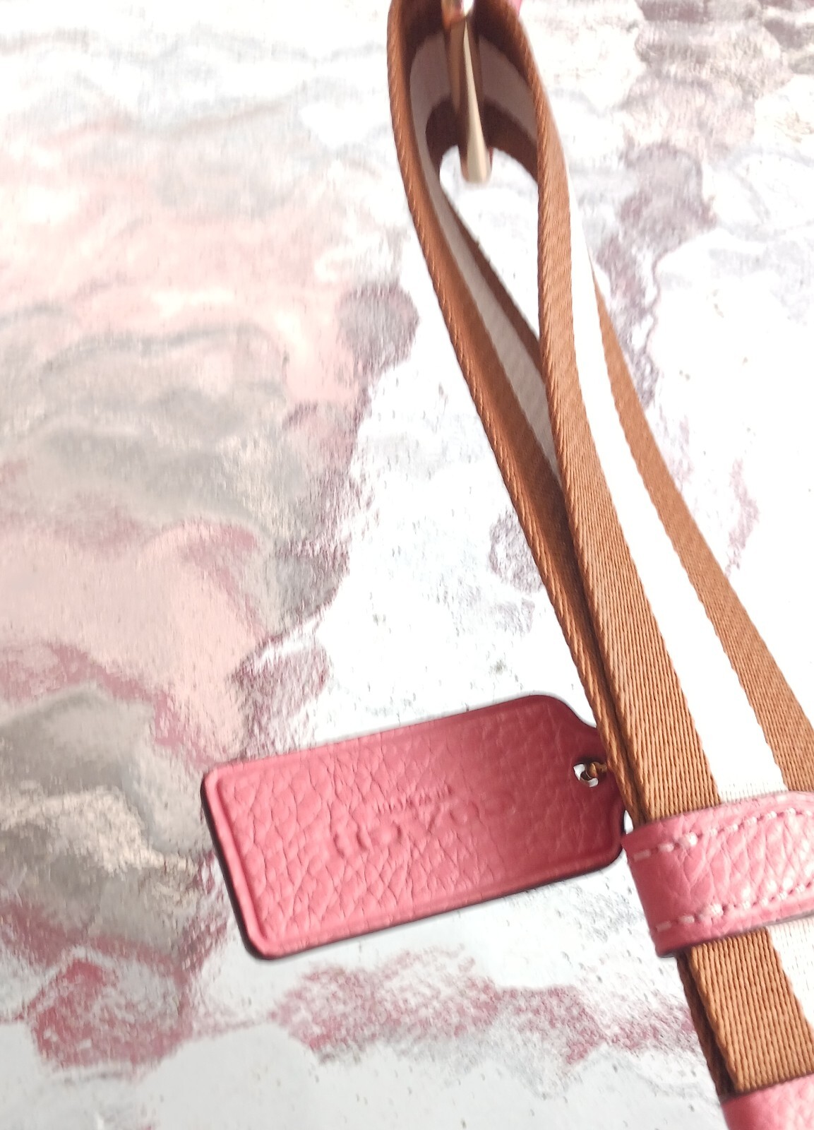 Coach 90399 Jes Horse & Carriage Logo Embossed Bright Coral Pink Backpack