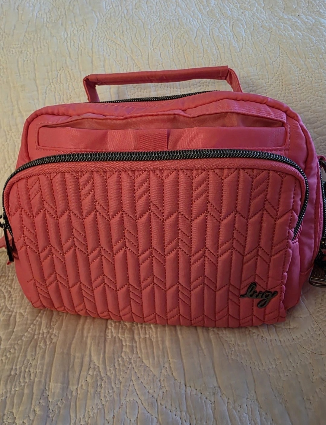Lug Mini Ranger Magenta crossbody strap organized quilted nylon bag top handle