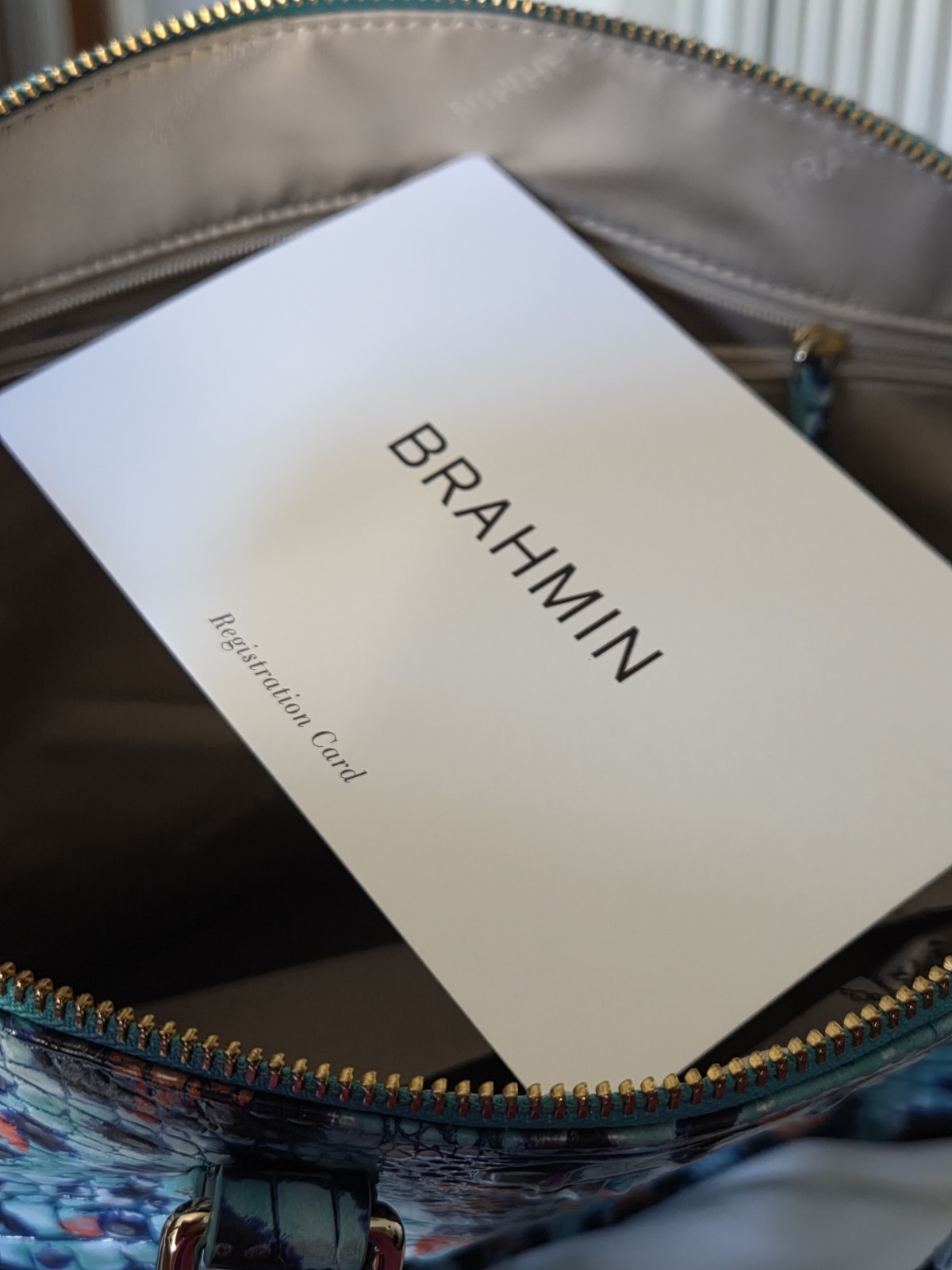 Brahmin Duxbury Zip Satchel w Adjustable Strap And Matching Wallet Set