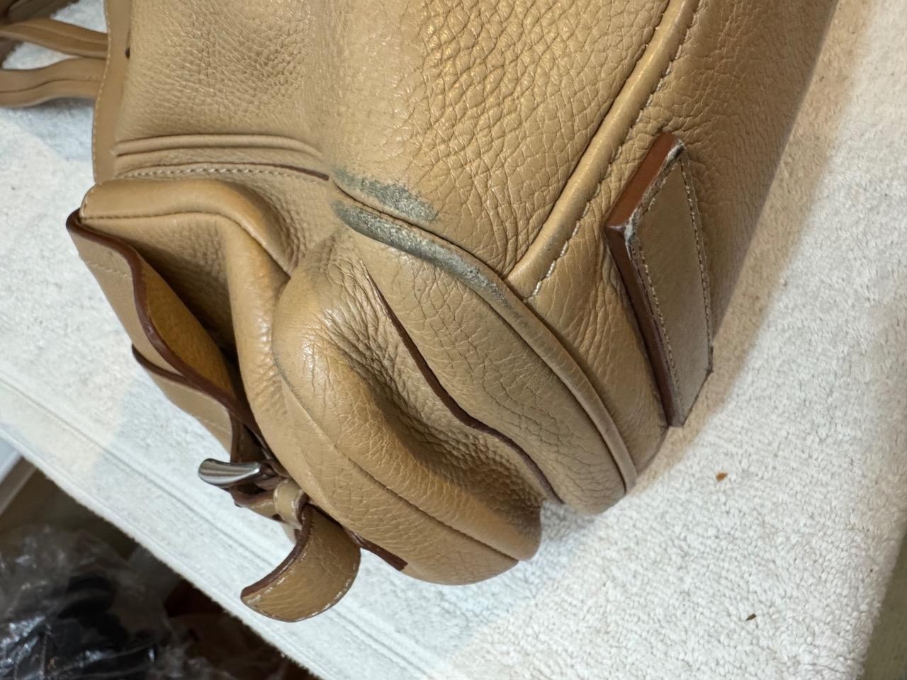 Prada Vitello Daino MUSTARD LEATHER Side Pocket Tote(u100