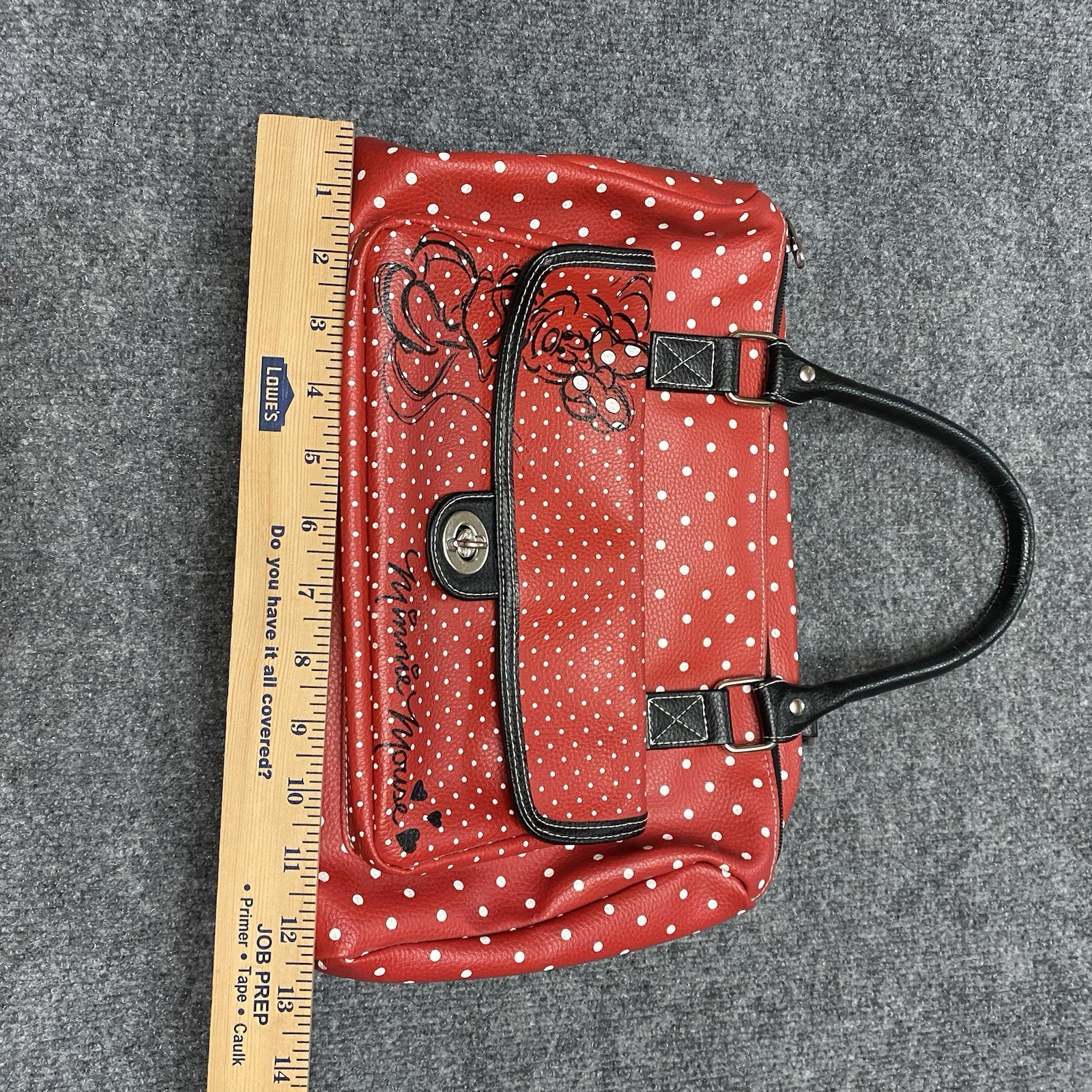 Disney Parks Authentic Minnie Mouse Red & White Polkadots Handbag Disney World