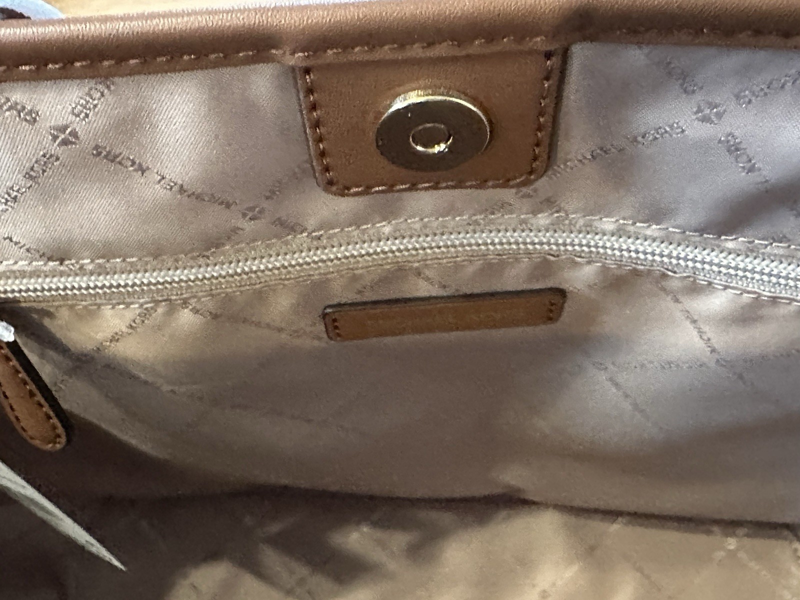 Michael Kors Maeve Large Open Tote Hand Bag Shoulder Bag Vanilla Brown