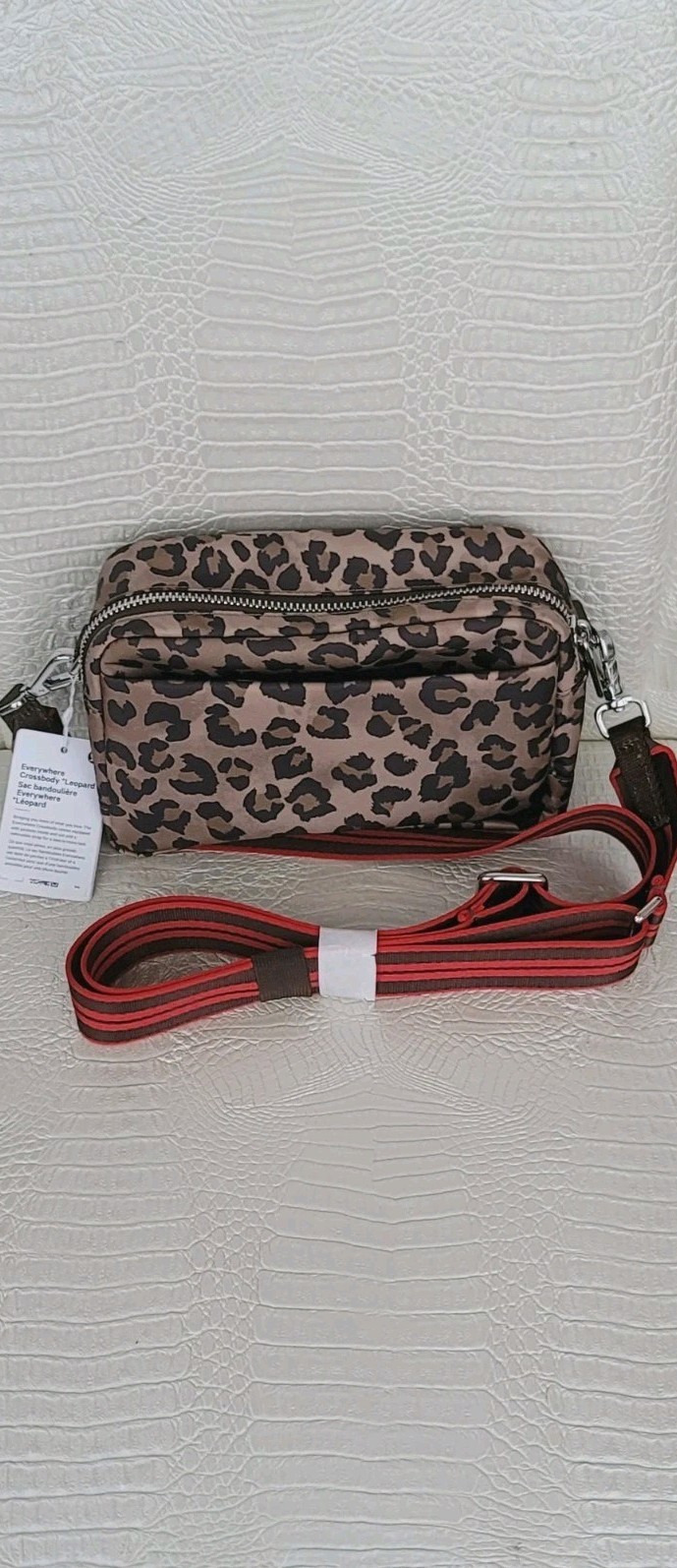 NWT Lululemon Everywhere Crossbody Bag 2L~ Multi/Oxford Red/Walnut Crunch/Silver