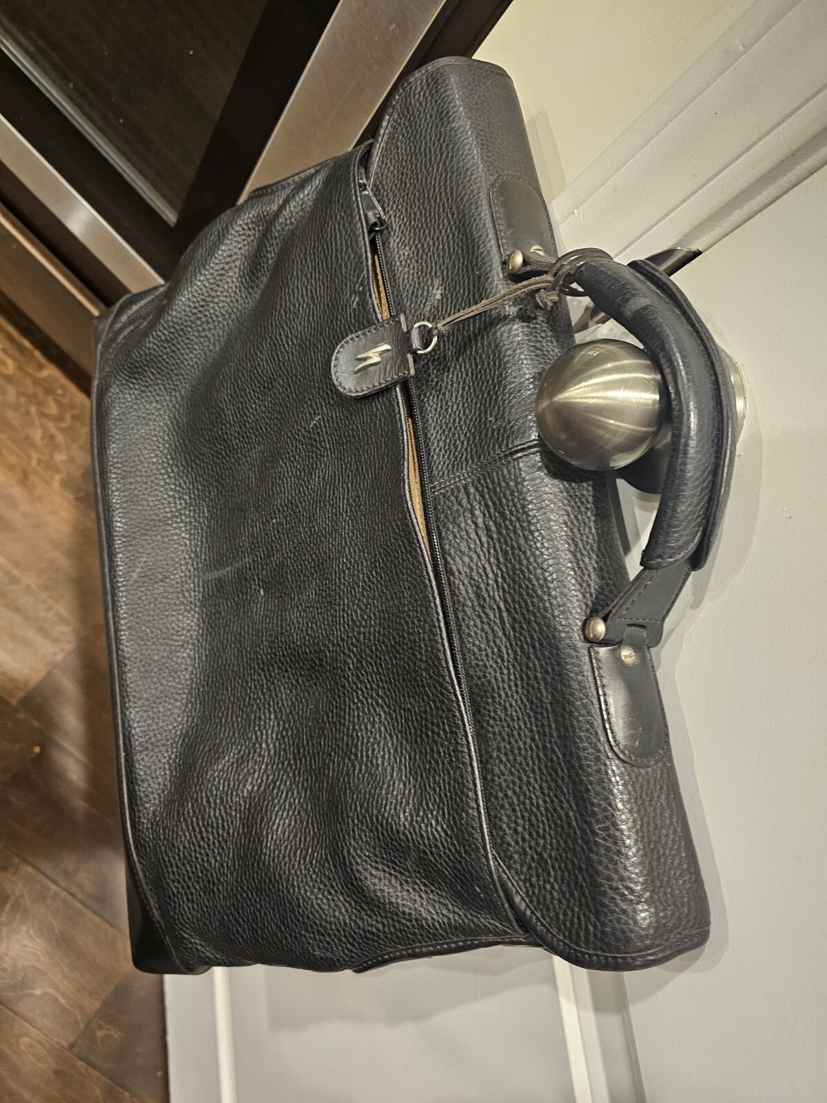 Vintage Black Hartman Pebble Leather Breifcase Bag