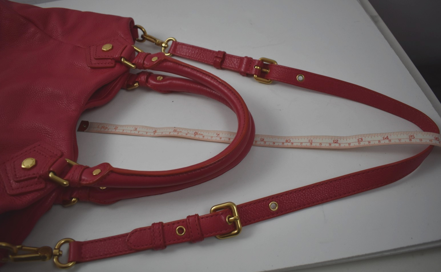 Marc by Marc Jacobs Q Fran Large Shoulder Strap Bag Dark Magenta Pink Purse Tote