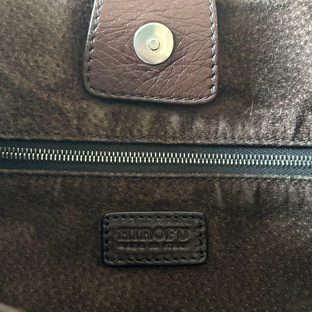 HIROFU Shoulder bag Leather Brown Authentic From Japan