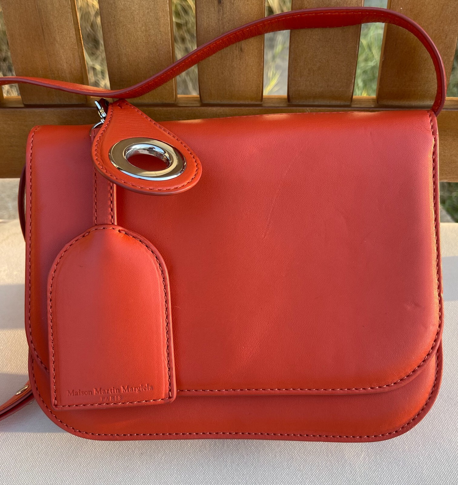 Vintage Maison Martin Margiela Paris Leather Crossbody Clutch Bag Purse RARE