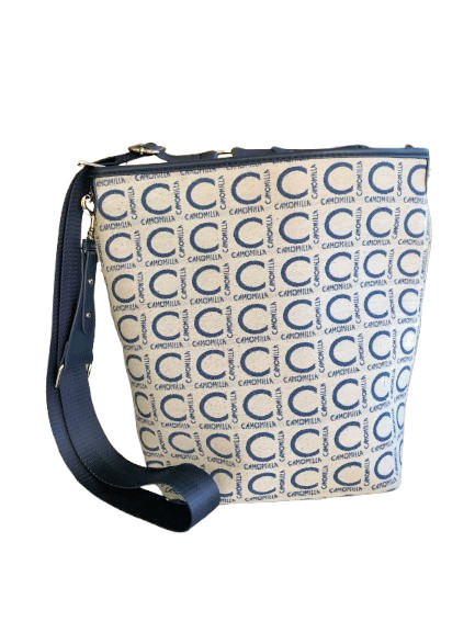 Camomilla women’s bag basket bag basket bag logo print textile fabric