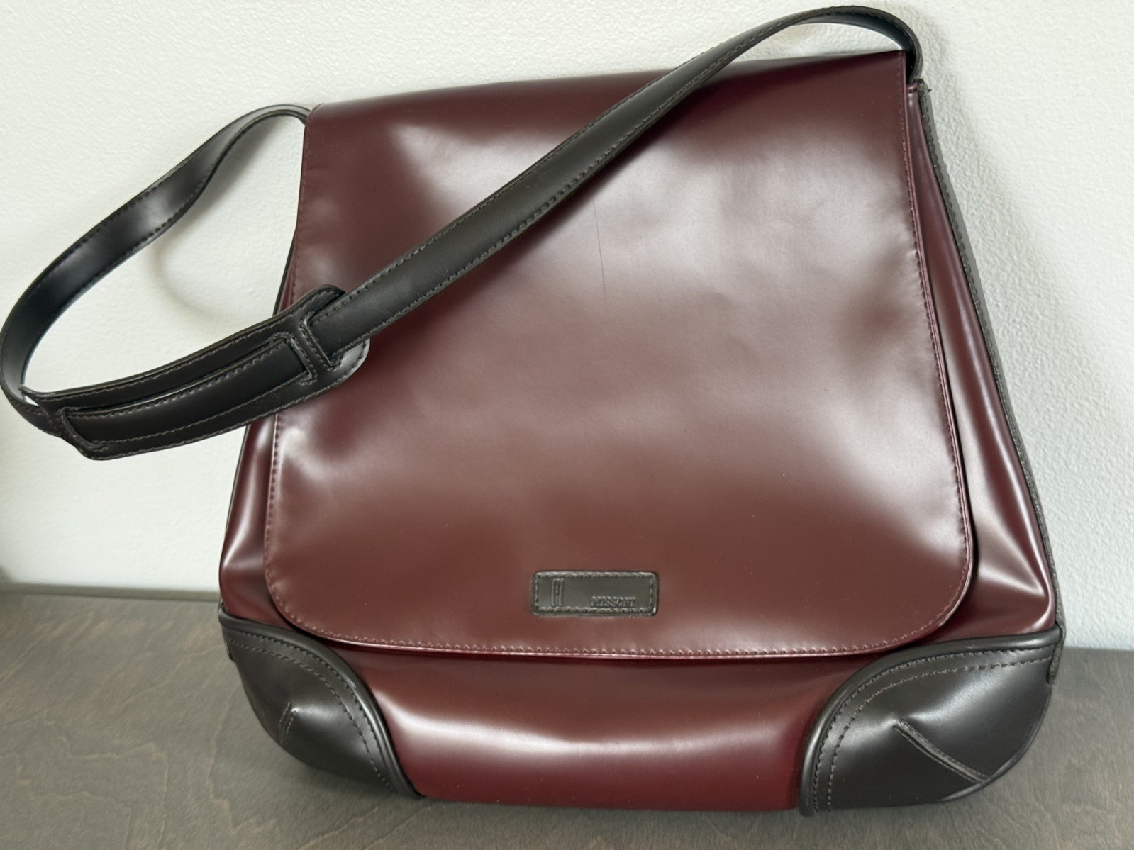 Missoni Borsa Shoulder Hobo Bag Burgundy/Brown Color in PVC