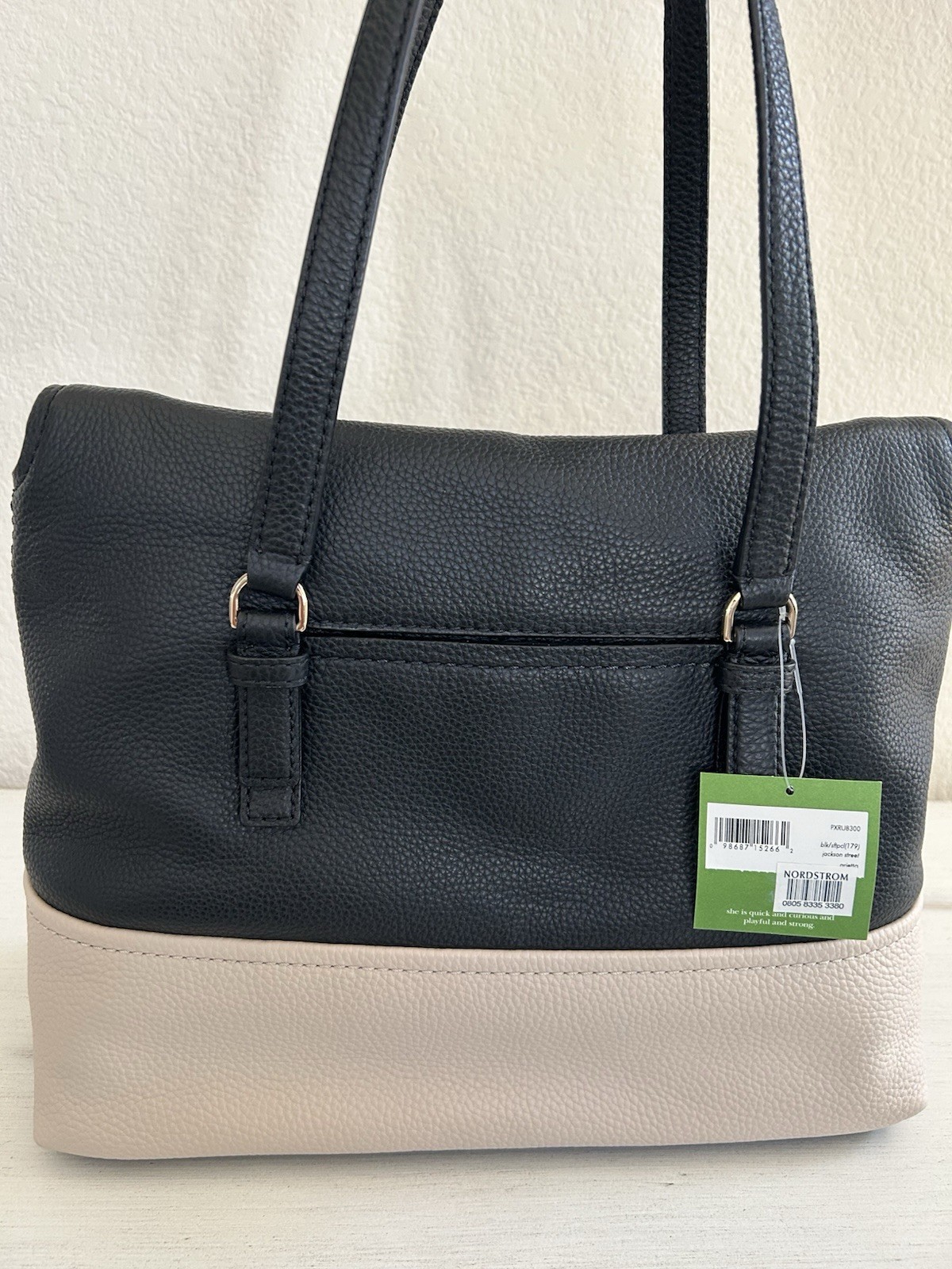 Kate Spade Jackson Street Arietta Shoulder Bag-NEW w/Tag-Black/Soft Porcelain