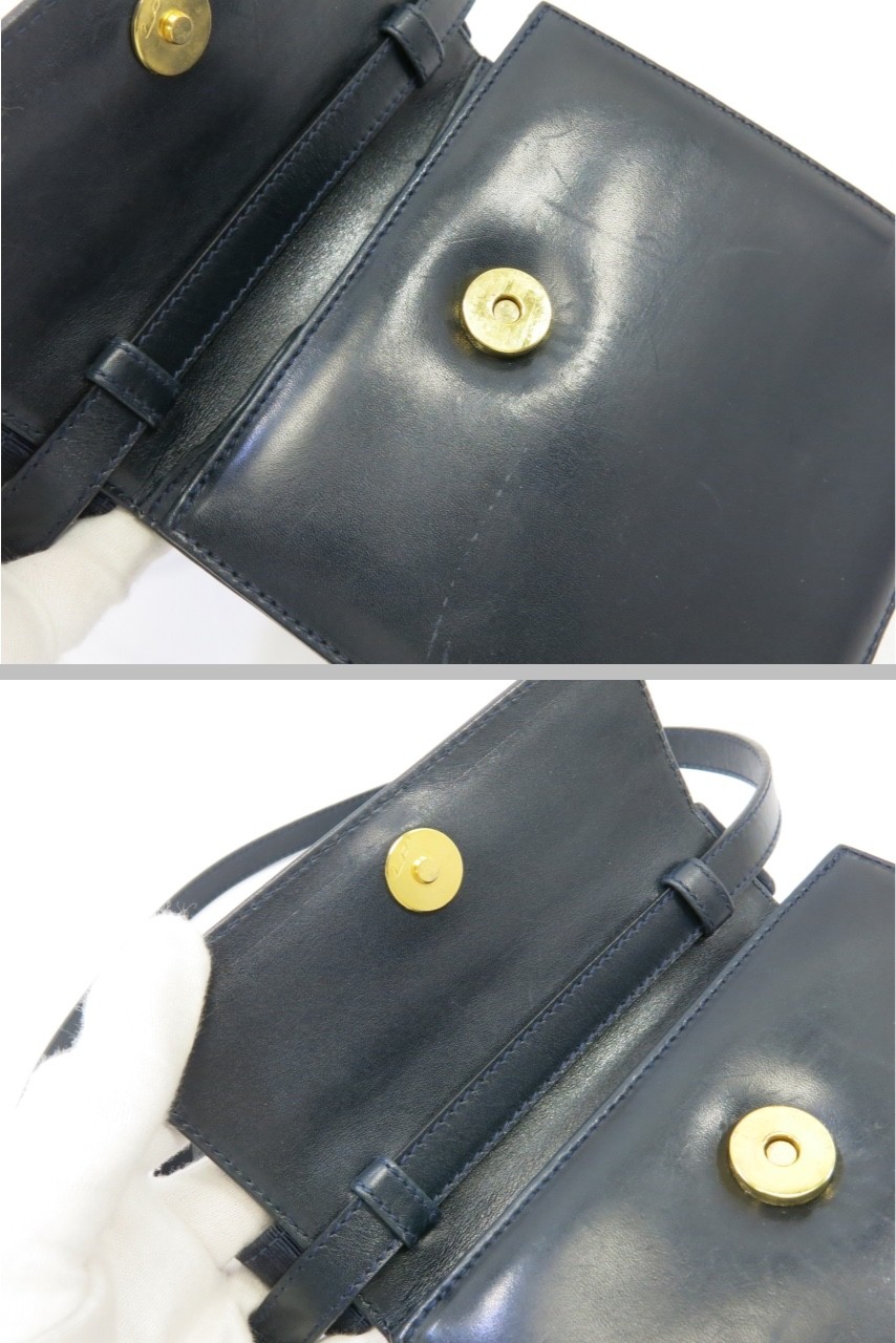Auth Ferragamo Vara Hand bag & Shoulder bag Black Vara Handle 18715208
