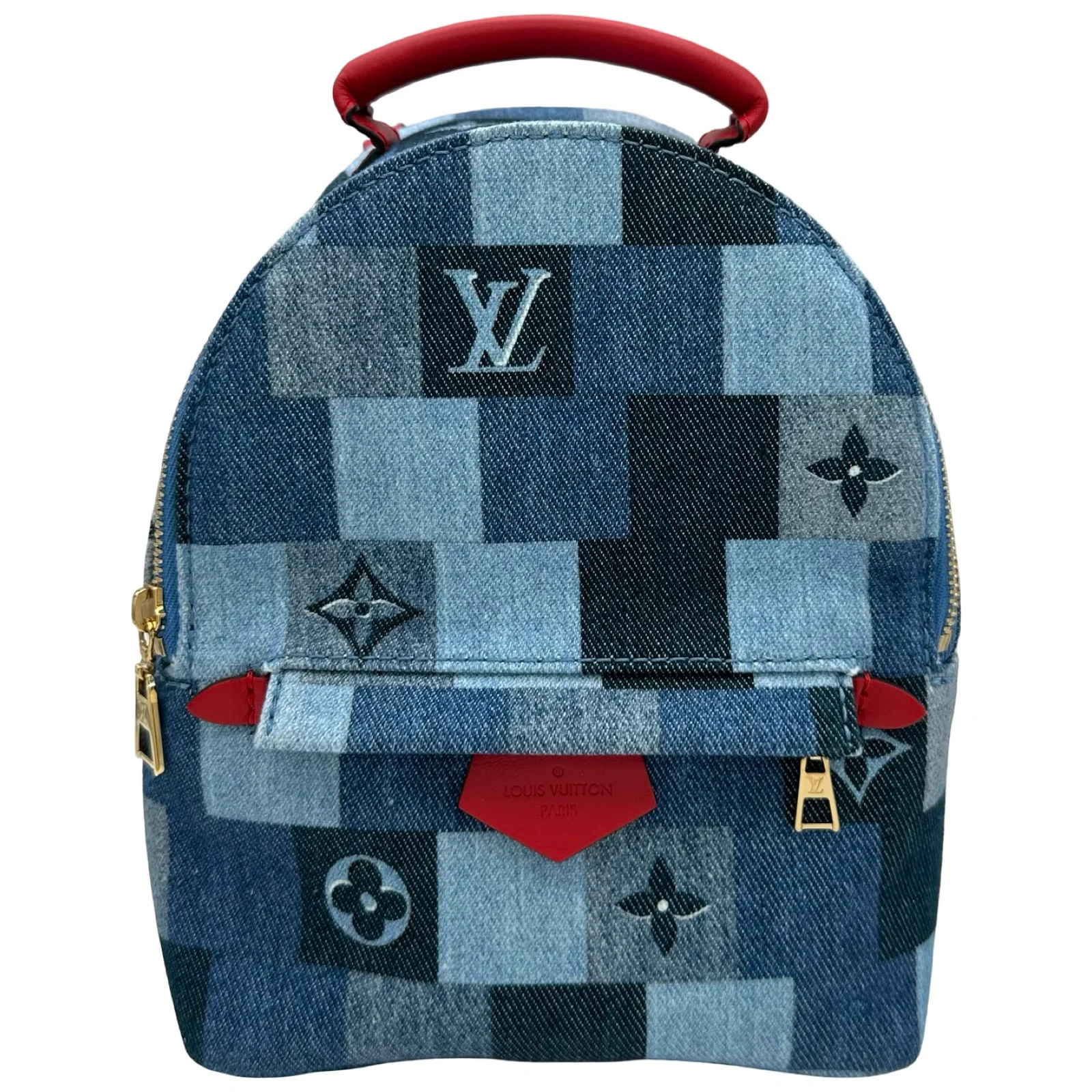 LOUIS VUITTON Palms Springs Backpack Mini Blue Denim Backpack M45043 #OKB2335