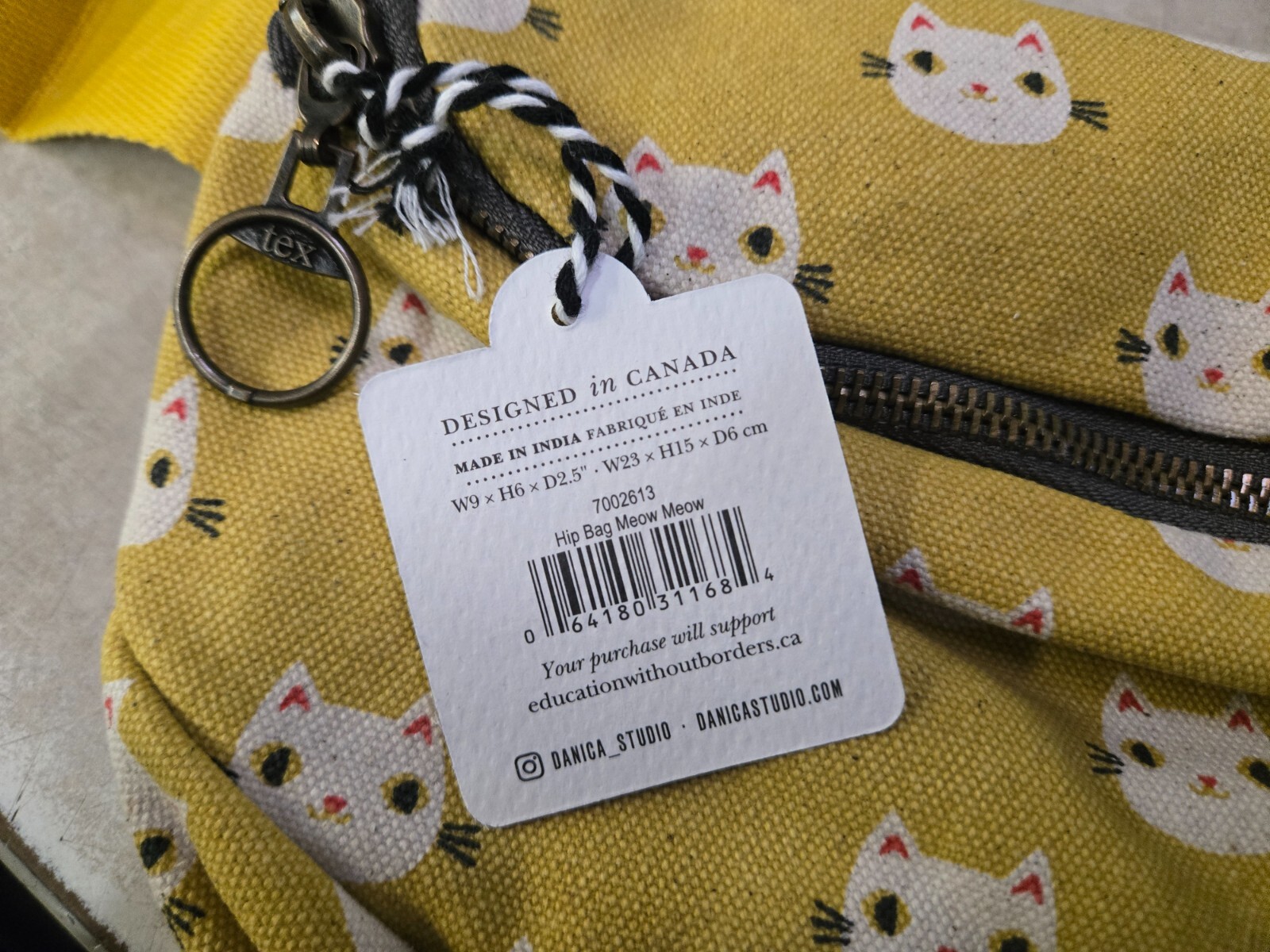 Danica Studio MEOW MEOW HIP BAG / FANNY PACK / CROSSBODY SLING, 100% Cotton