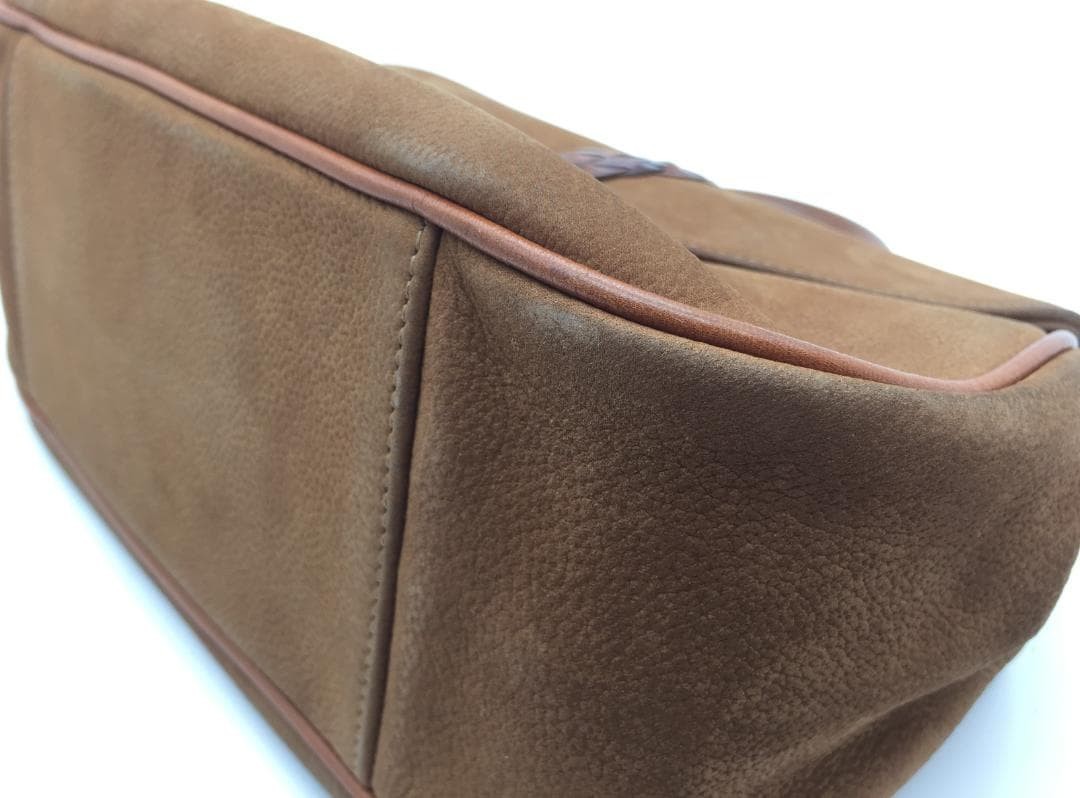 Ghurka Shoulder Handbag Brown H 10.62 x W 11.02 x D 4.33 inch Present from Japan