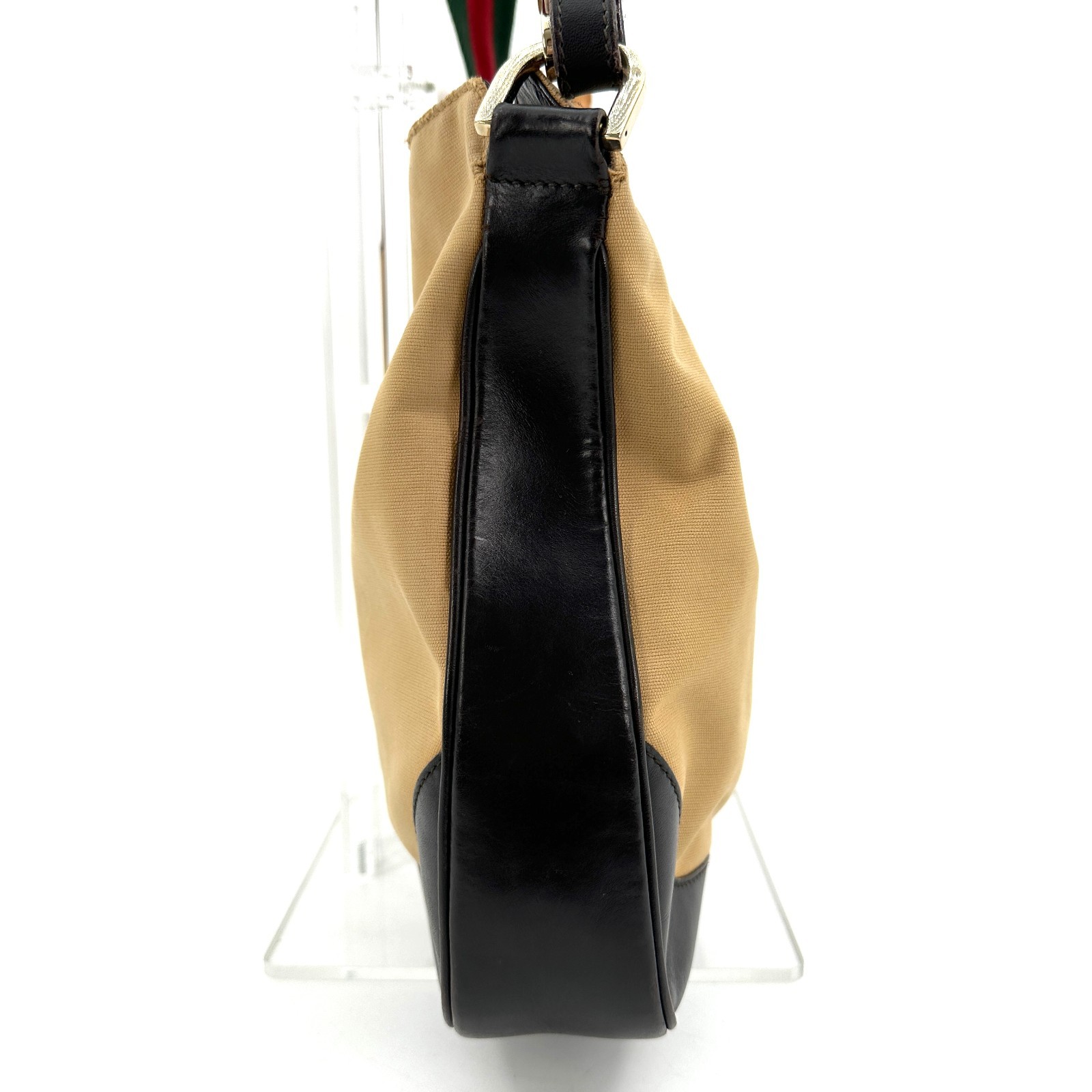 Gucci Hand Bag Shoulder Bag Sherry 2Way Canvas Bamboo Authentic 289T0275