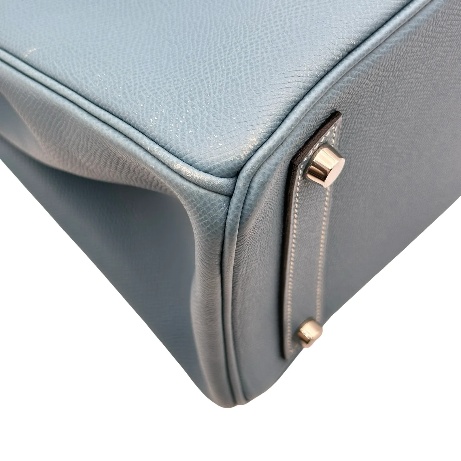 HERMES Evelyne 32 Blue Epsom Leather Handbag #OKB4639