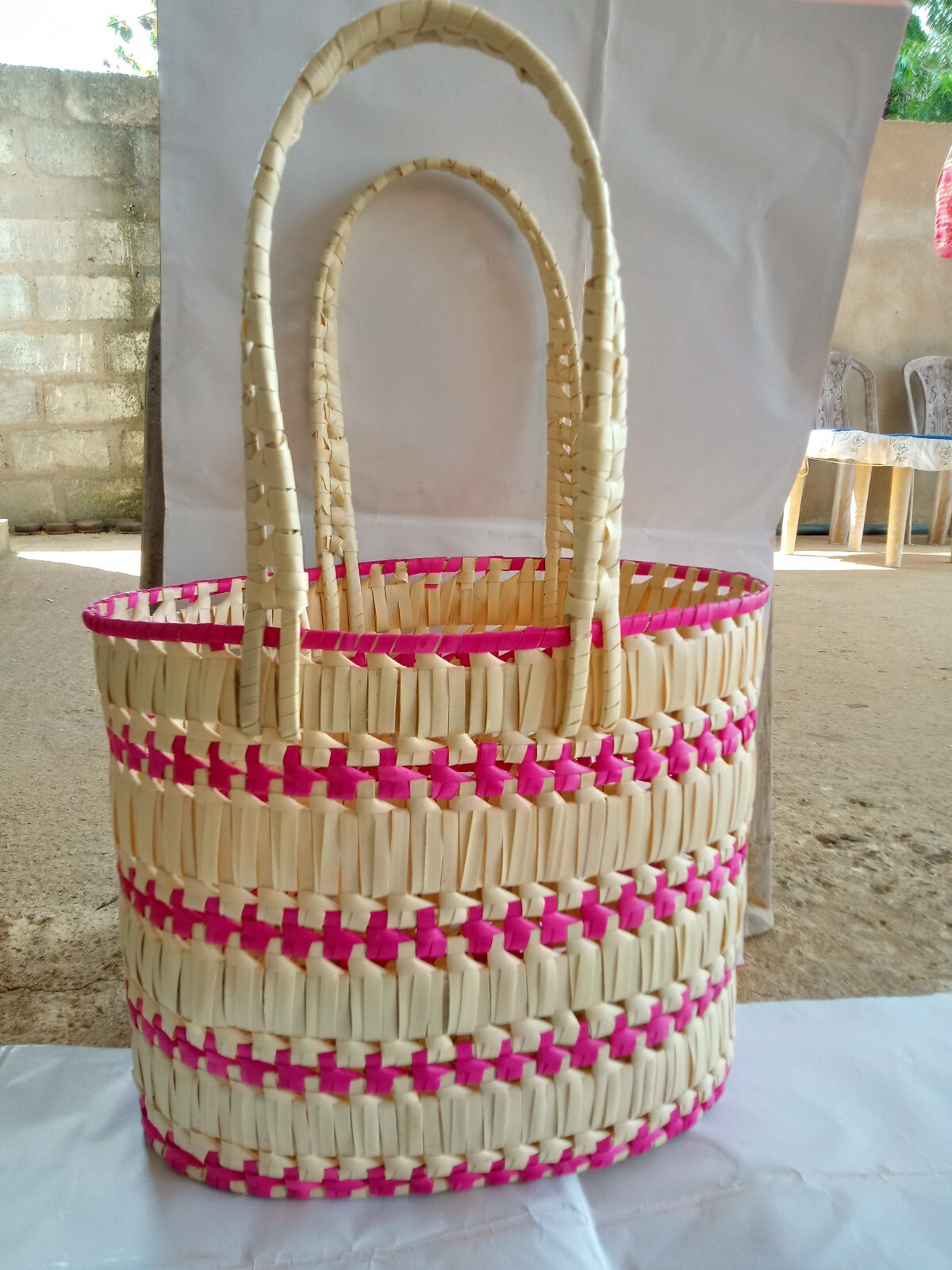 Ceylon Hand Made Natural Palmyra Thal Leaf Women Bag 100% Eco Friendly New