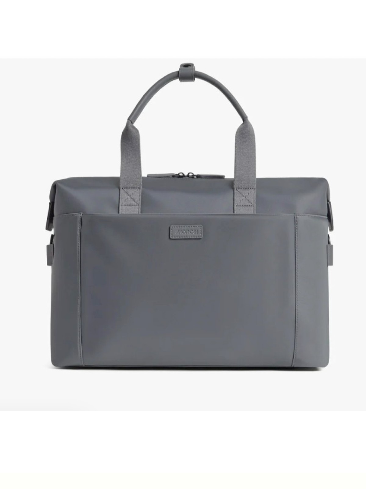 Monos Metro Duffel Bag Dove Gray NWT Weekender Carry On Vegan Leather Trolley