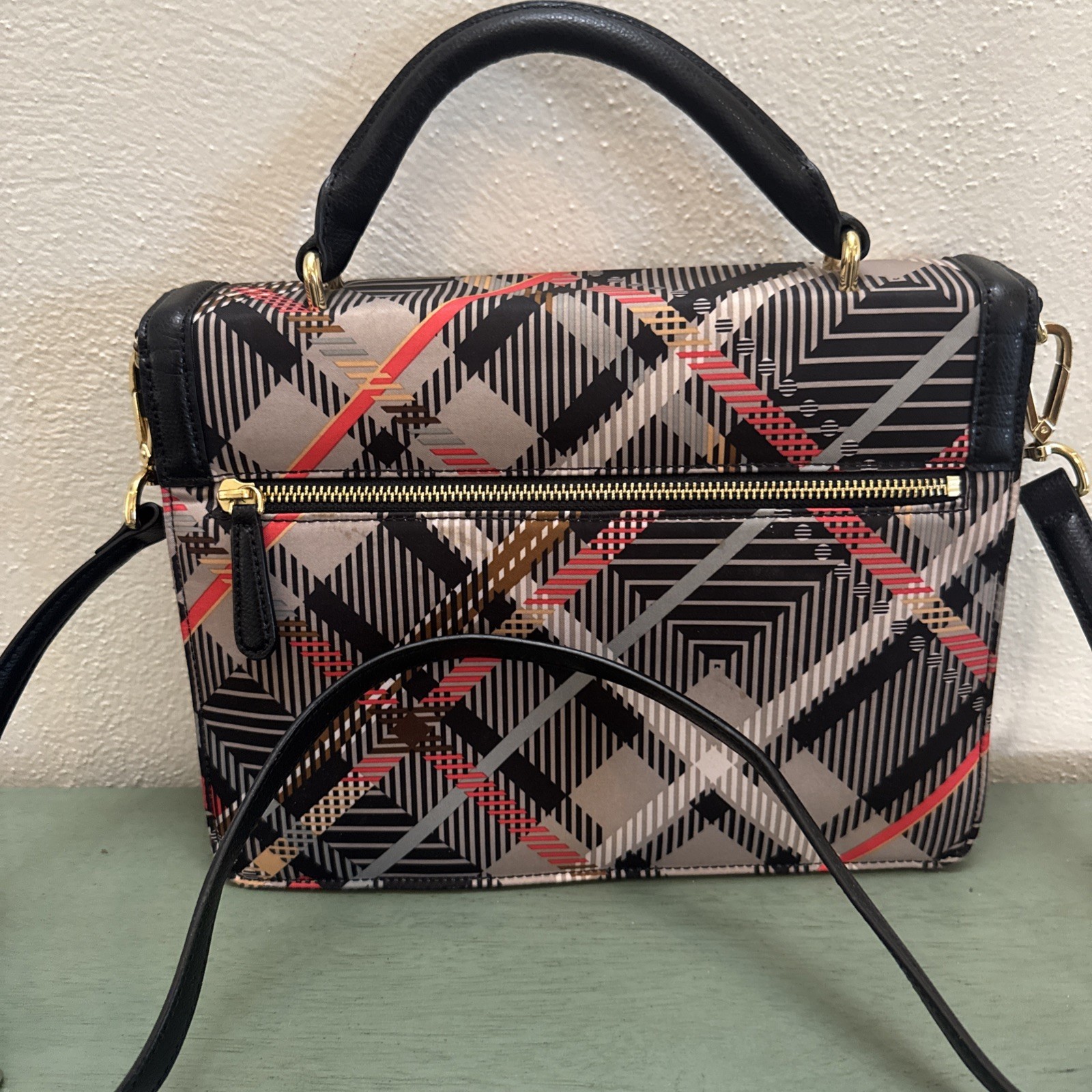 Vera Bradley Sofia Plaid Lydia Crossbody Satchel Purse Briefcase Style W Wallet