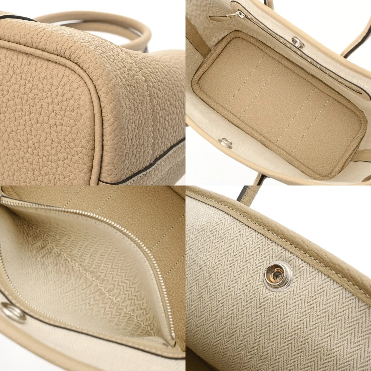 Hermes Garden Party Handbag Negonda Leather #WB4711