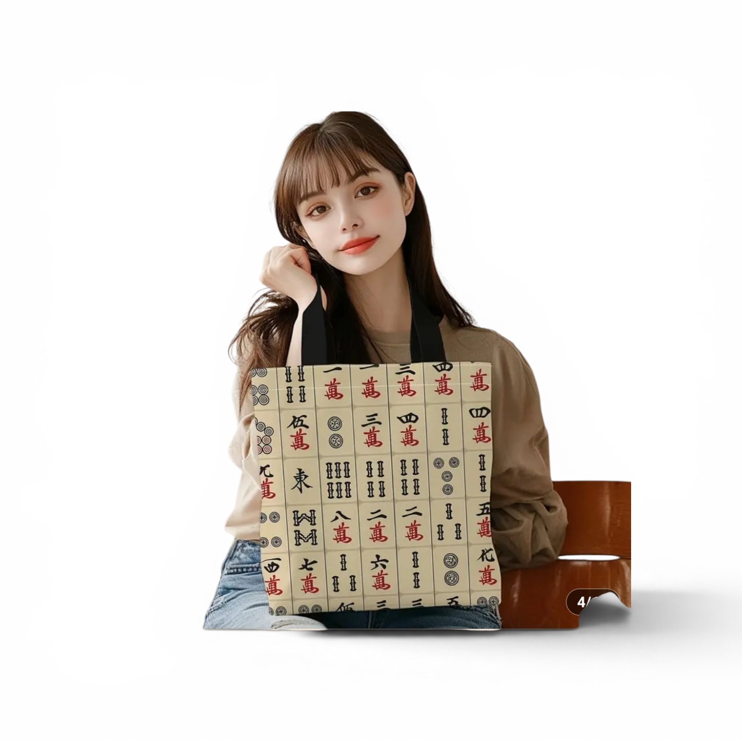 MAhJONG LOVERDurable Bag Design with Mahjong Tiles, Suits, And Numbers