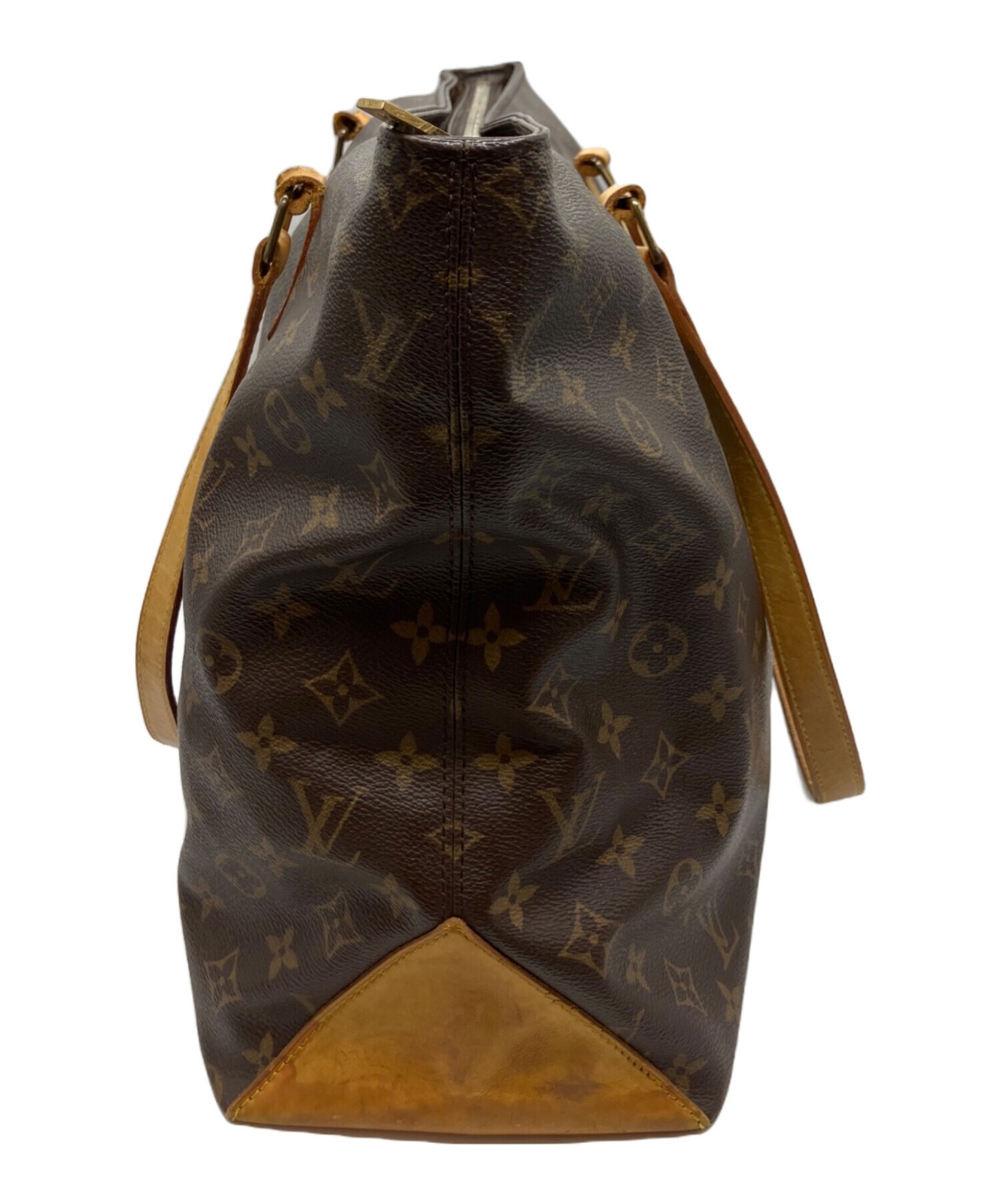 Louis Vuitton Monogram Cabas Mezzo Brown Shoulder Tote M51151 Women Auth