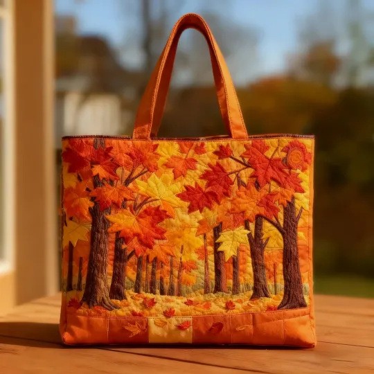 Stylish Retro Bucket Bag in Printed Oxford Fabric Zip Closure