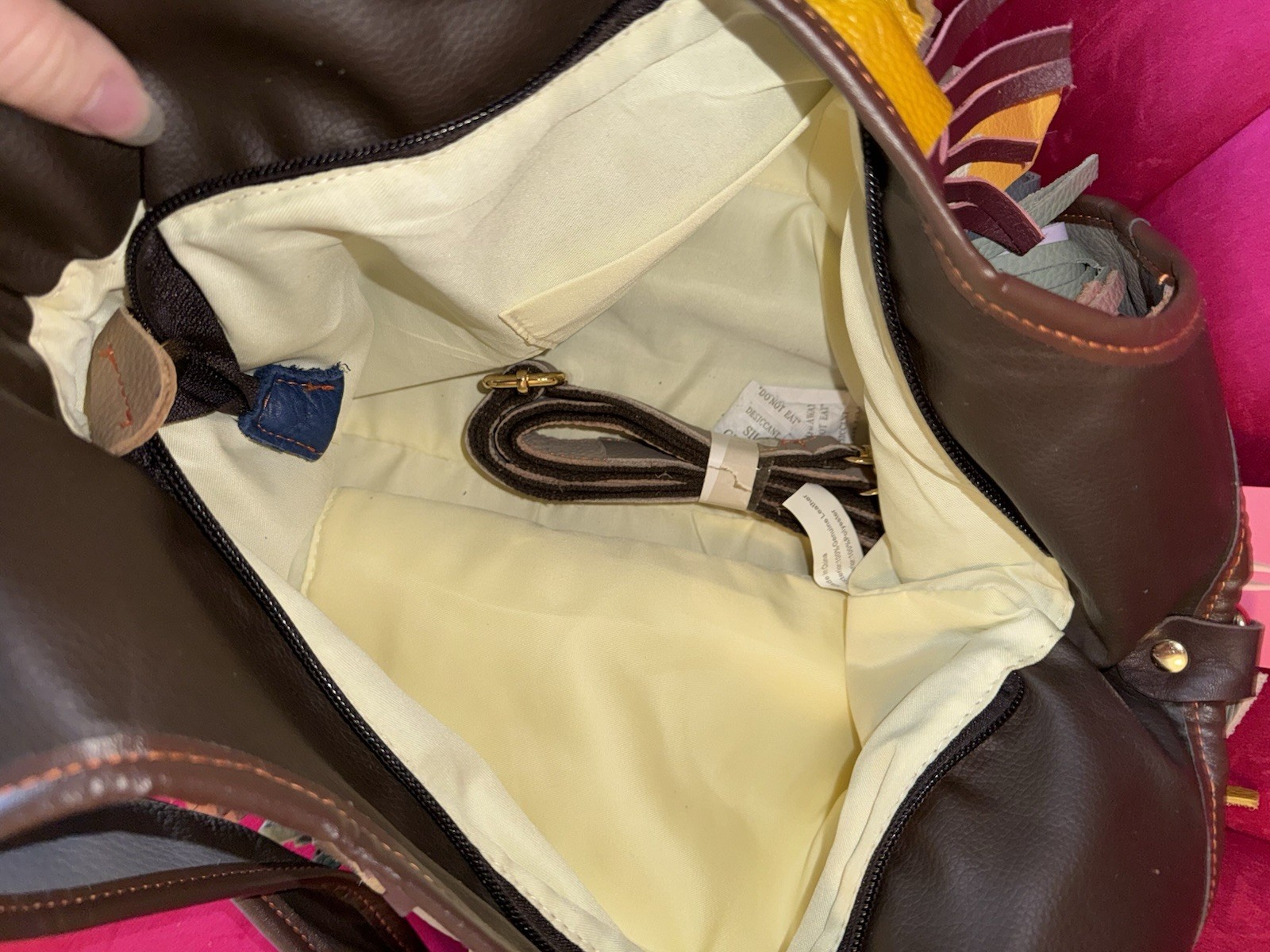 Genuine Leather Satchel Purses Lot Of 3 Patchwork Colorful ~ Total Retail: $910