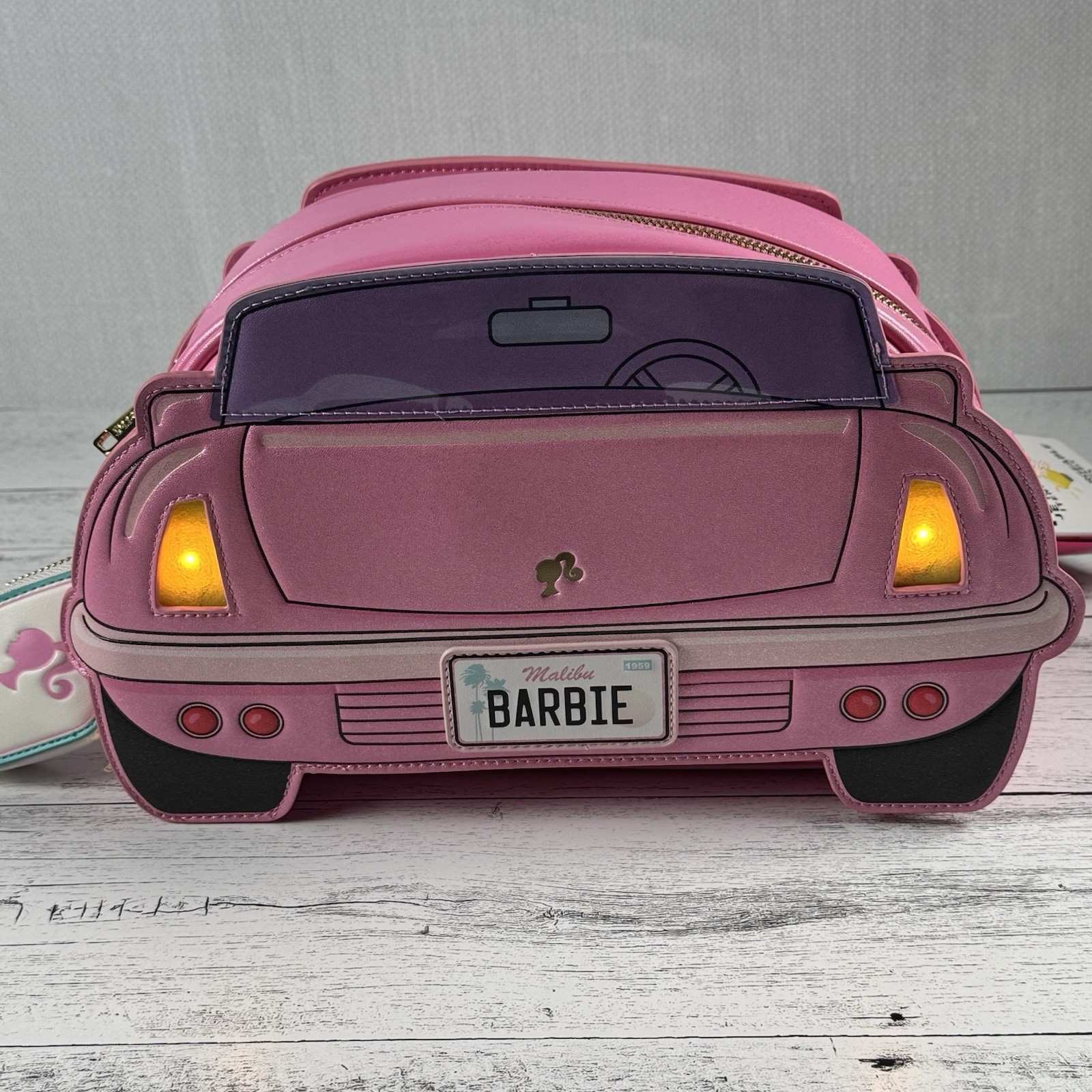 Loungefly Barbie Malibu Light Up Convertible Car Crossbody Bag w Coin Purse New