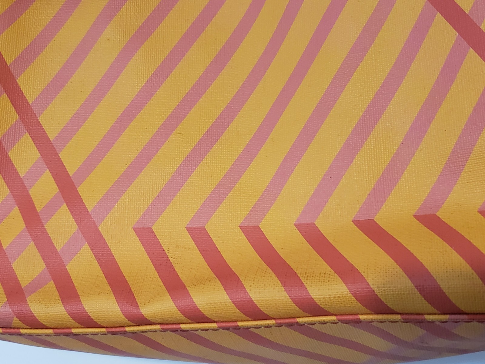jonathan adler orange striped tote 17×10