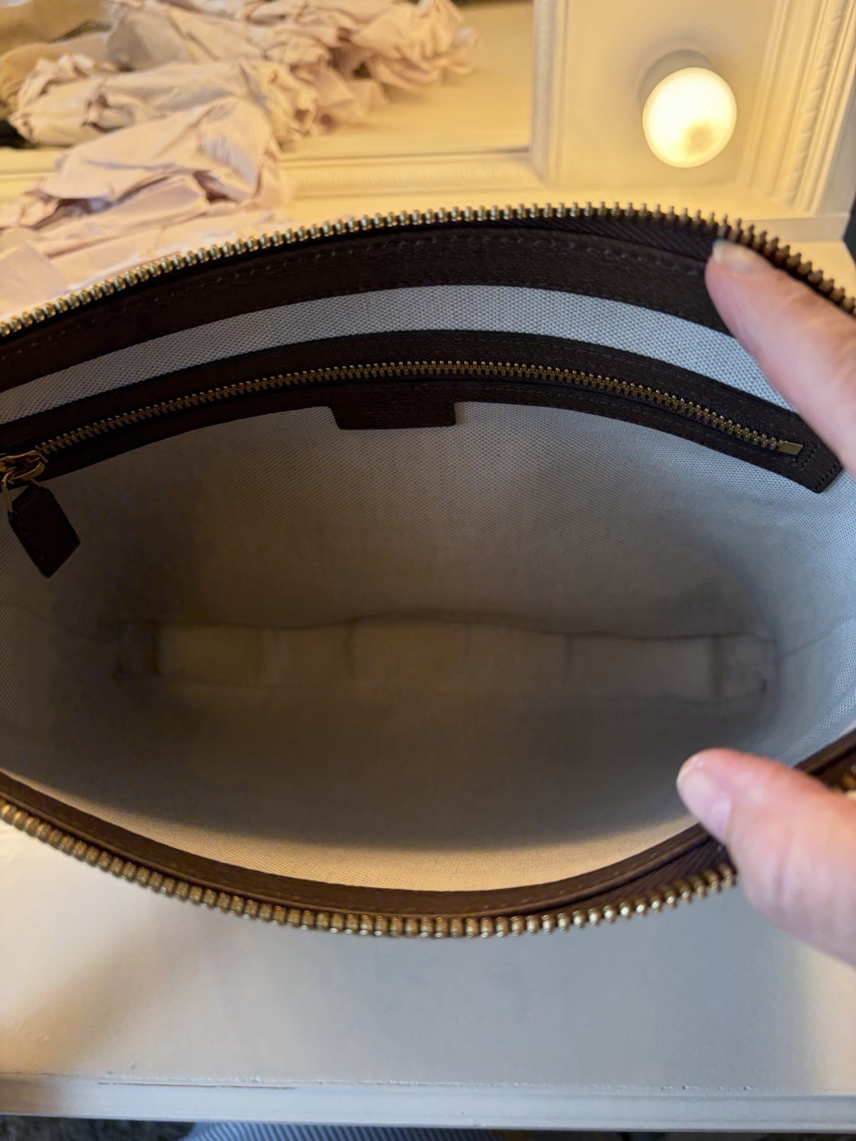 Authentic Gucci Jumbo GG Web Stripe Coated Canvas Crossbody/Clutch/Shoulder Bag
