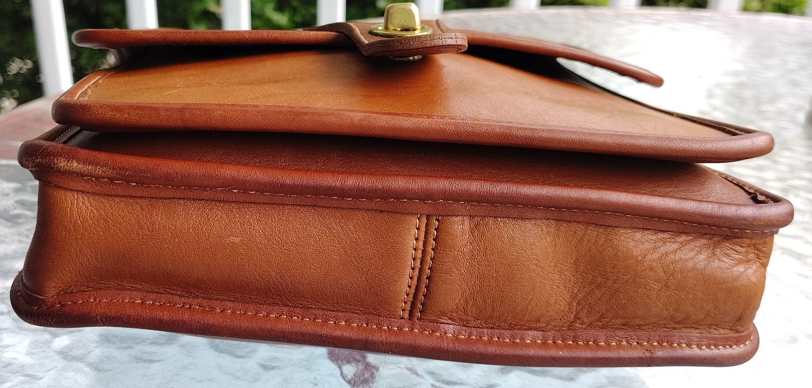 Coach SMALL Vintage 5130 Station British Tan Leather Made in The United States