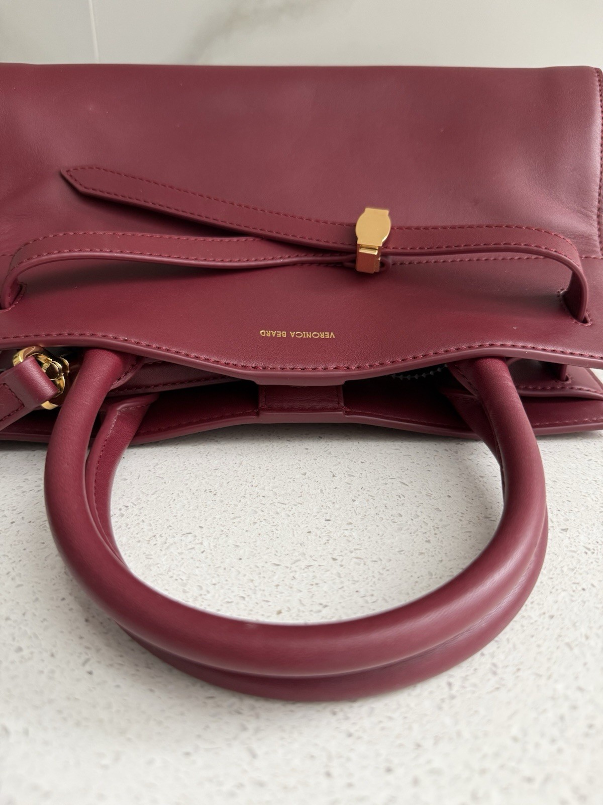 VERONICA BEARD DASH Tote/Shoulder Bag Oxblood Red
