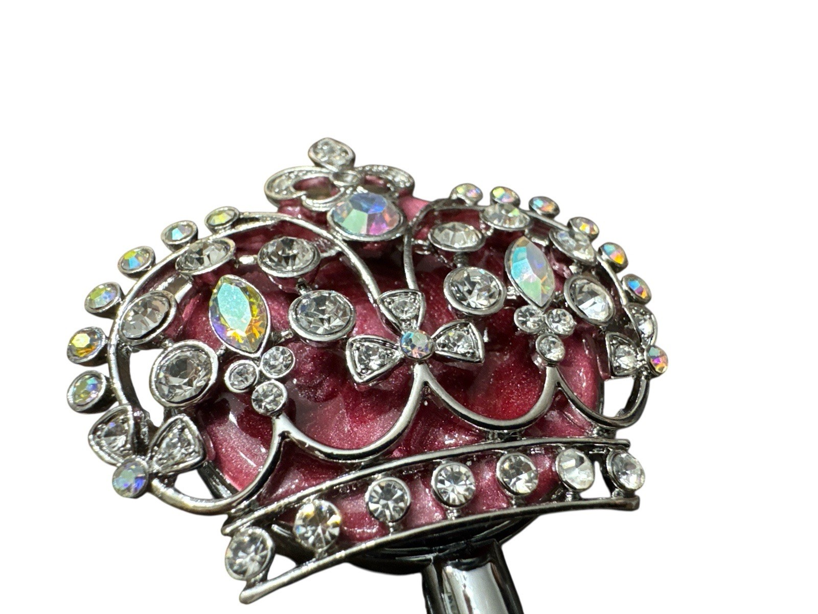 SPRING STREET DESIGN CRYSTAL CROWN HANDBAG HOLDER PURSE HOOK NEW GIFT ITEM